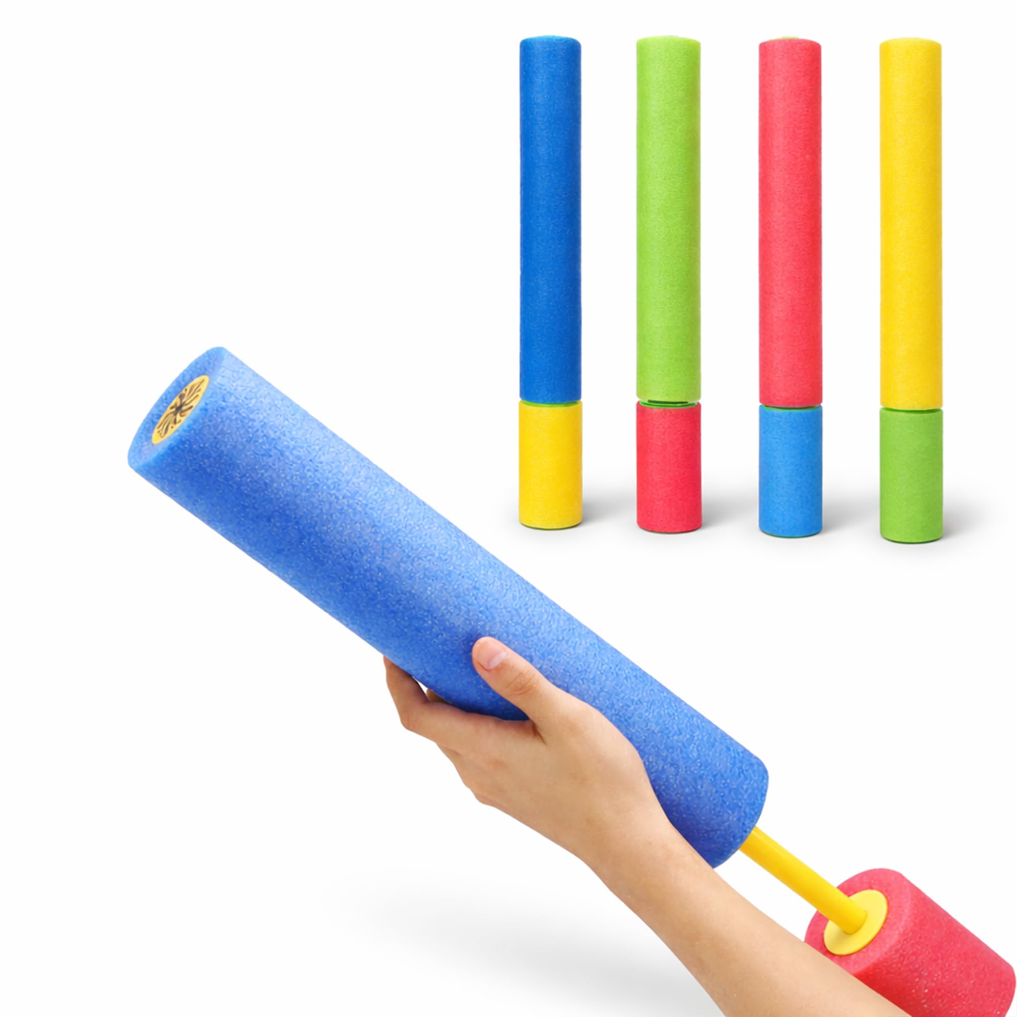 NAVOYS 4 Aqua Foam Blasters, 34cm Water Pump Shooters for Garden Water Toys