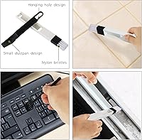 Vista 6 de 8 piezas de herramientas de limpieza de ranuras de mano, cepillos de limpieza de hendiduras para puertas y ventanas, limpiadores de ciegos, cepillo