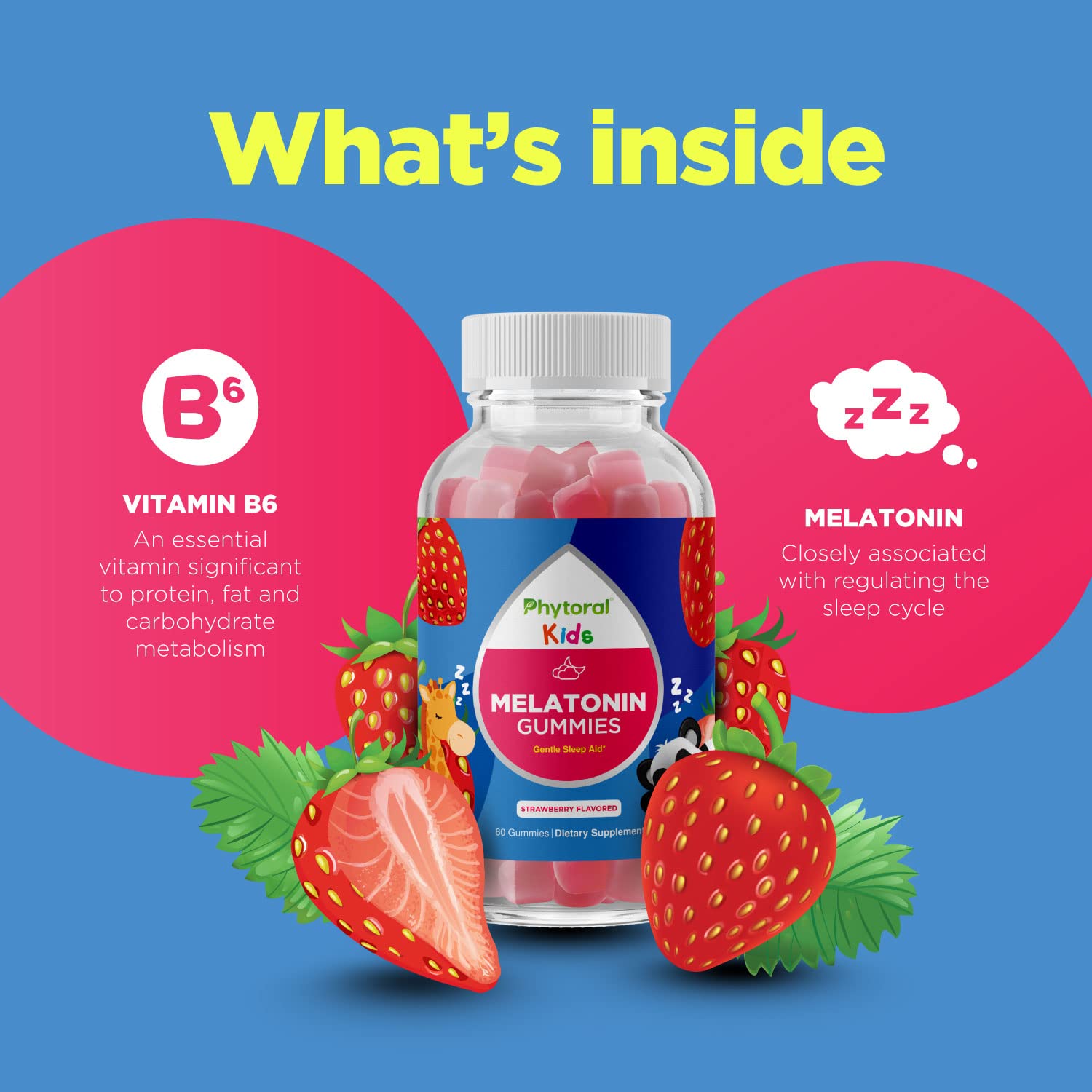 Buy Kids Melatonin 1mg Gummy Vitamins Pure Melatonin Gummies for Kids