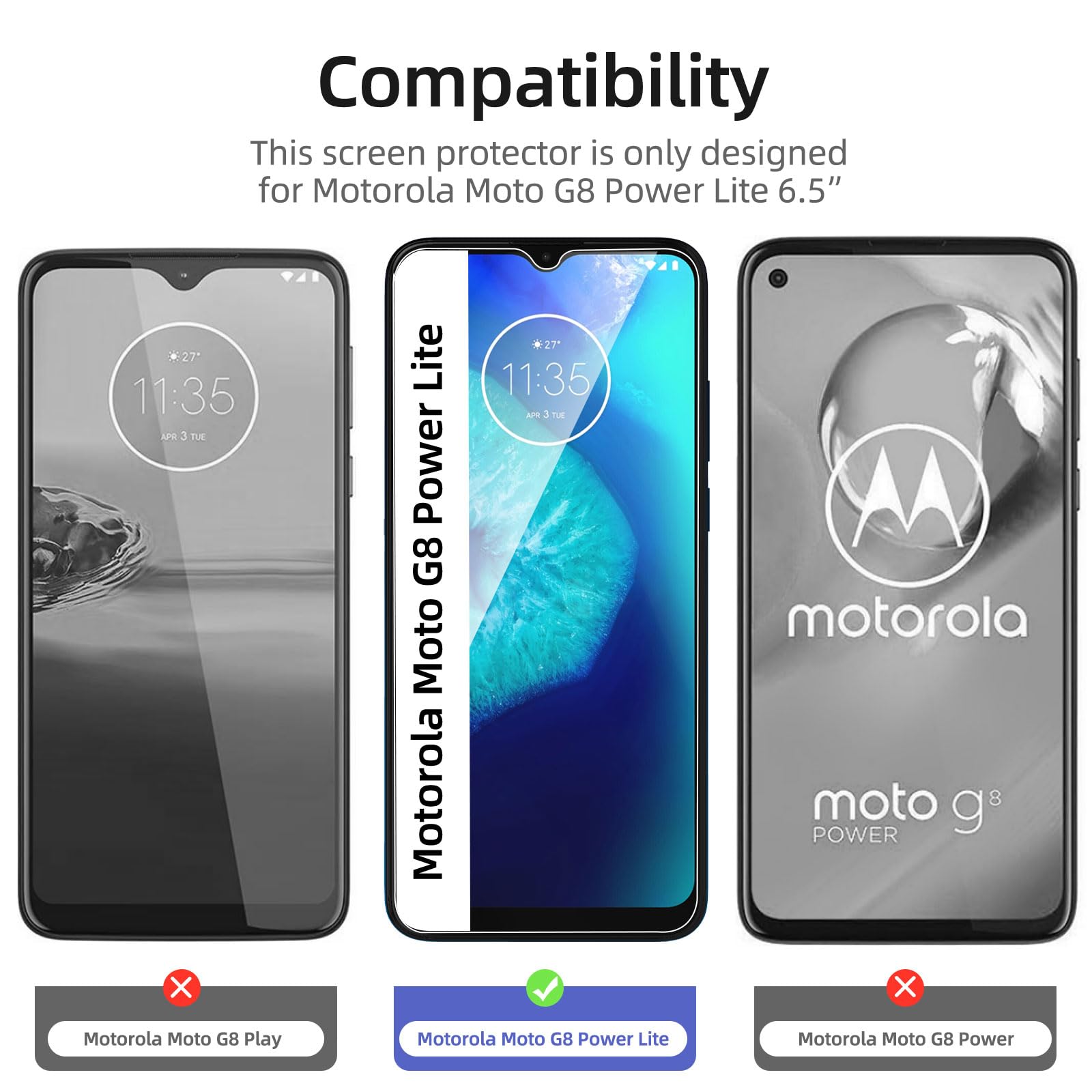 Vaxson 3 pellicole protettive compatibili con Moto G8 Power Lite, pellicola protettiva per lo schermo in TPU senza bolle, non in vetro temperato