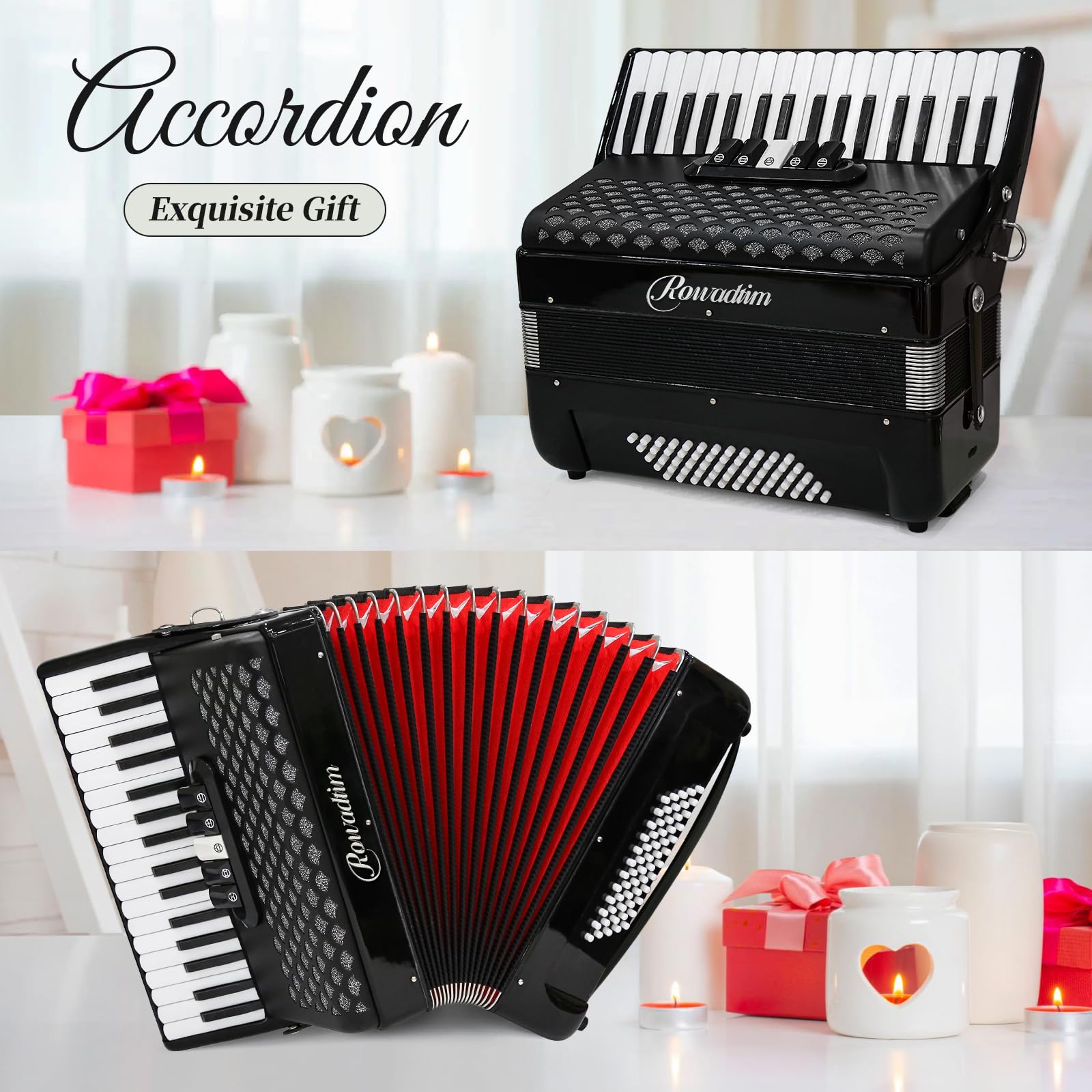 Amazon.com: Accordion - 34 Key 60 Bass Piano Style, Lightweight