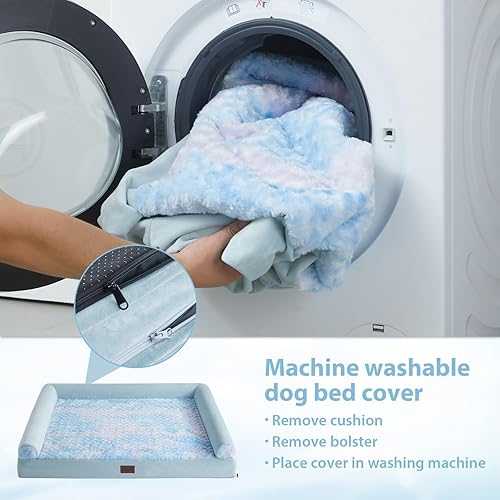 Miniatura 5 de BFPETHOME Camas lavables para perros extragrandes, cama ortopédica extragrande para perros grandes, sofá cama grande para perros con funda extraíble