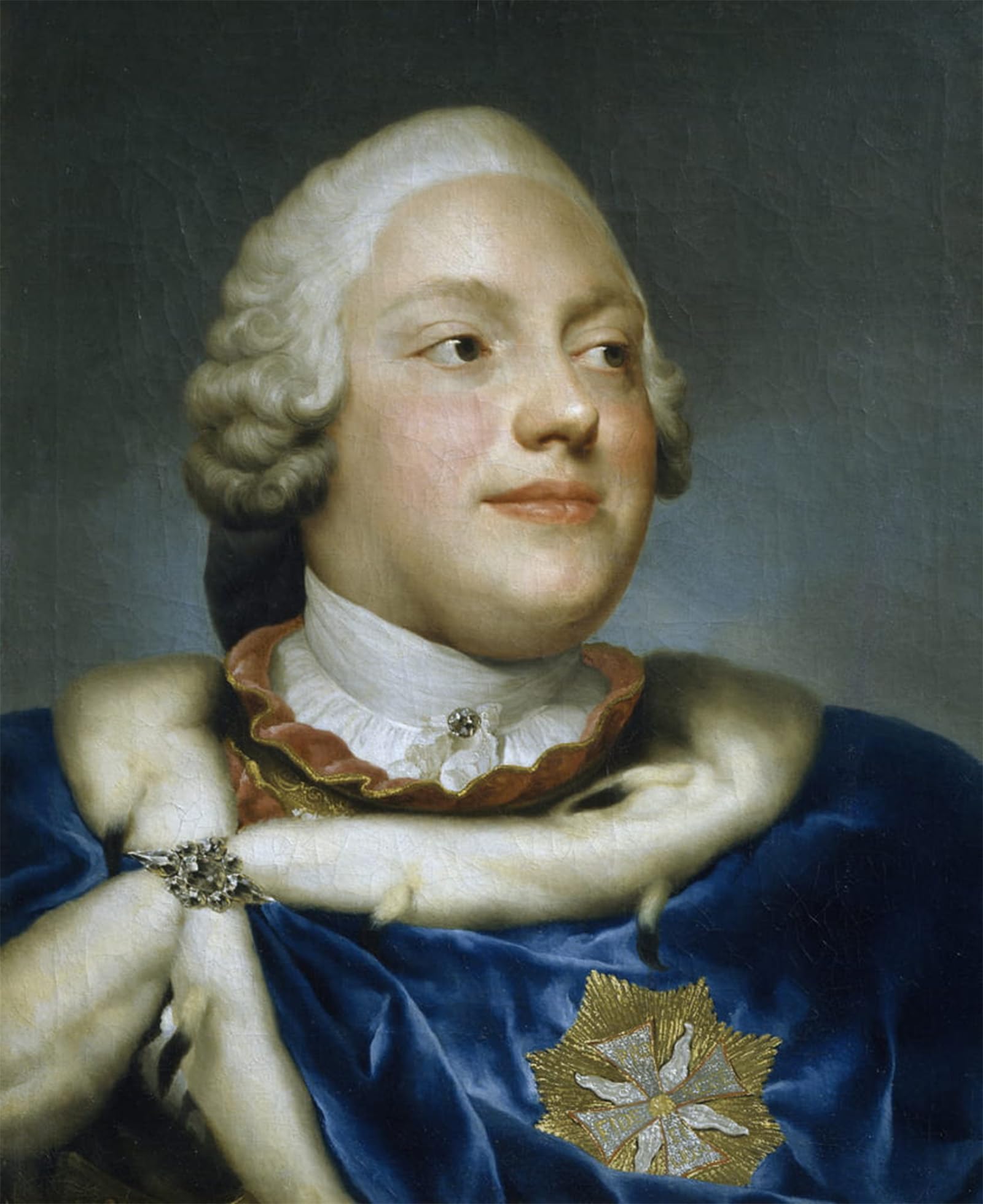 POSTERIIk Vintage Art Print Images Pictures Print Portrait of Crownfrederick Christian Elector of Saxony by Anton Raphael Mengs Modern Colour Posters for Office Home Decor 60x90cm
