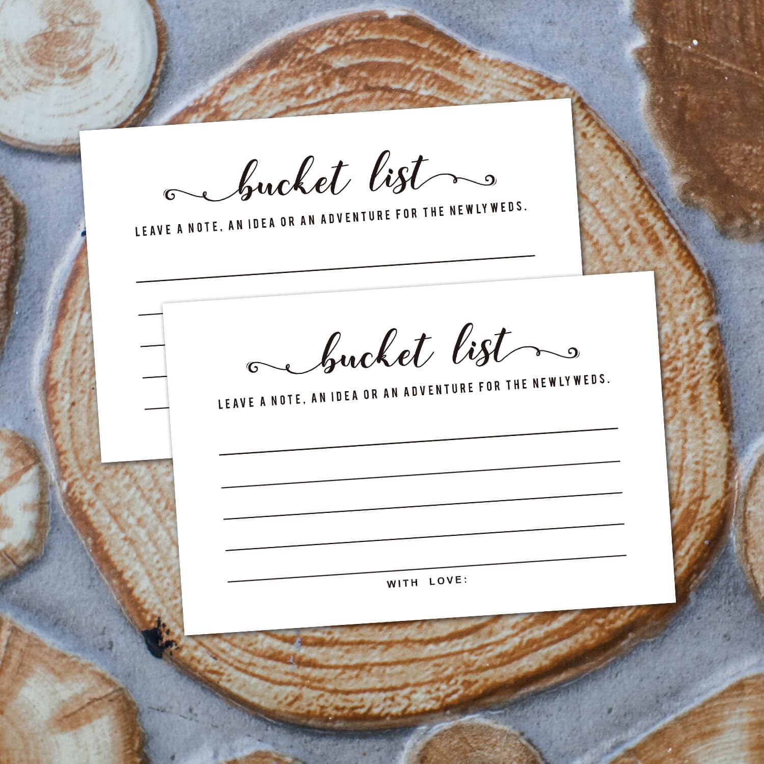 321Done Eimerliste Vorschlagskarten – 50 Karten, 10,2x15,2 Cm, Für Hochzeiten, Geburtstage & Partys