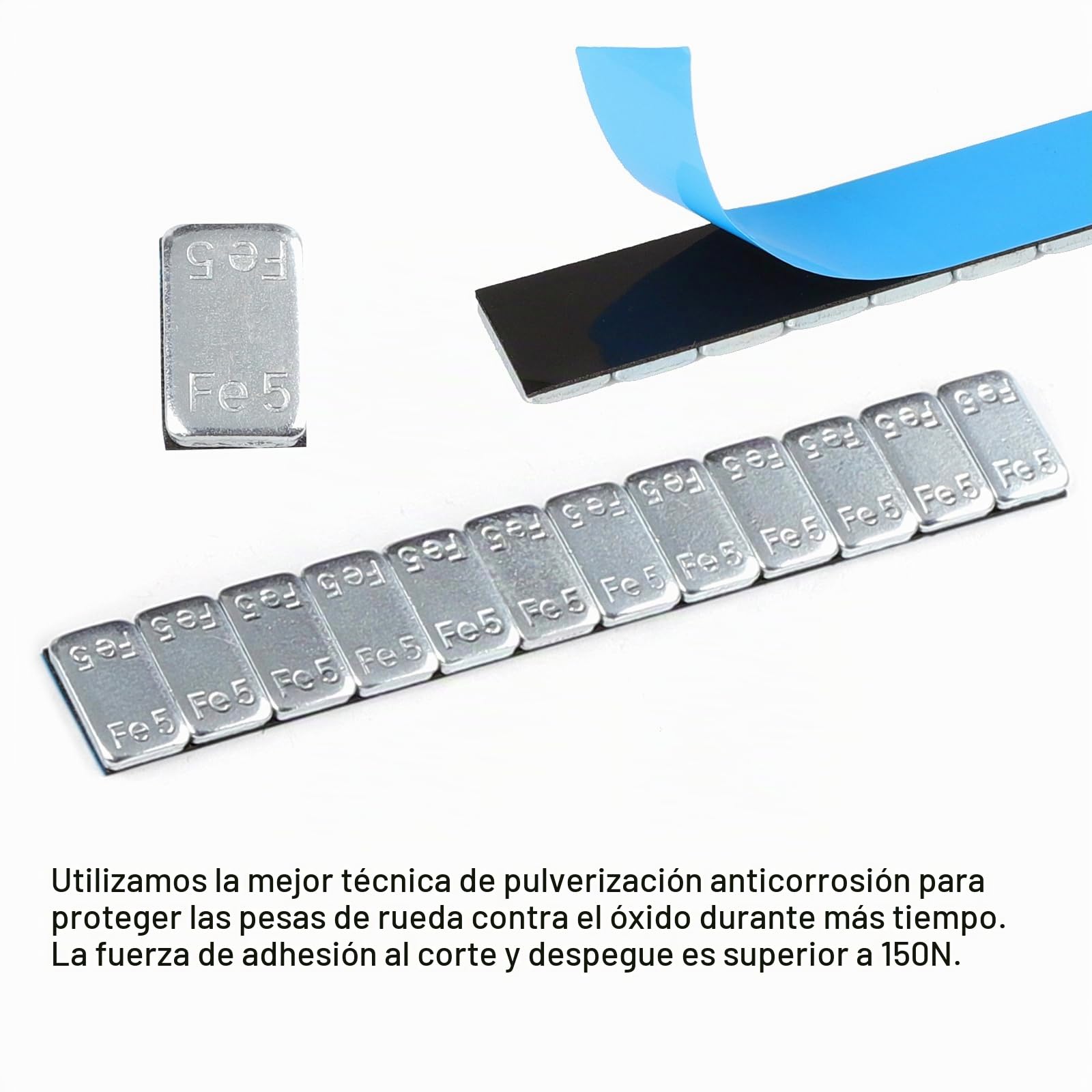 GAsupply 6 KG Rollo de Pesos Adhesivos | Contrapesos Adhesivos Pesos | Barras Autoadhesivas 1200 * 5g | Galvanizadas y Recubiertas de Plástico