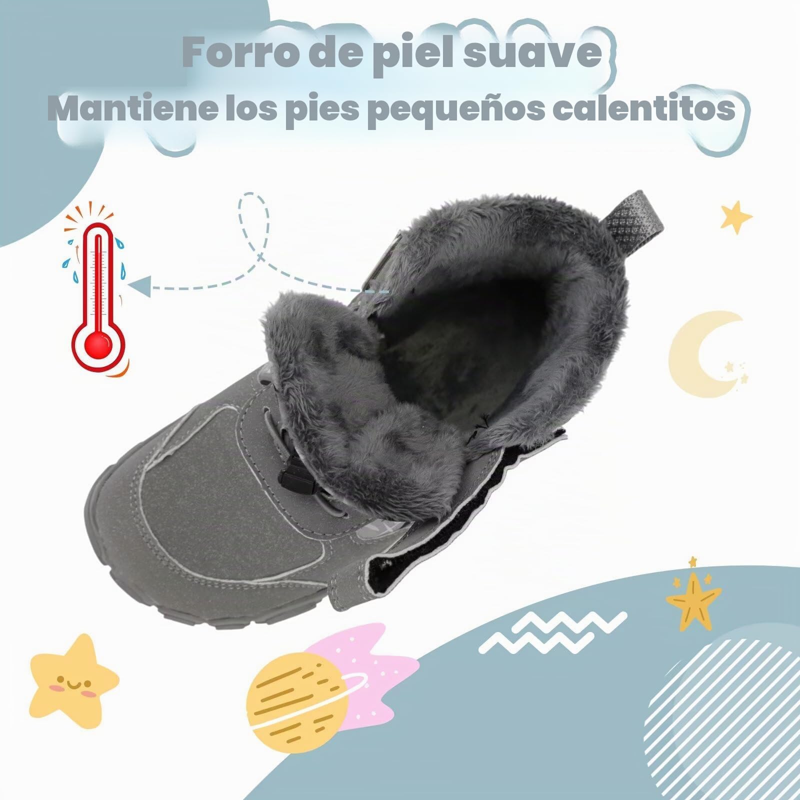 Botas de Nieve Zapatillas Niño Niña Barefoot Invierno Deportivas