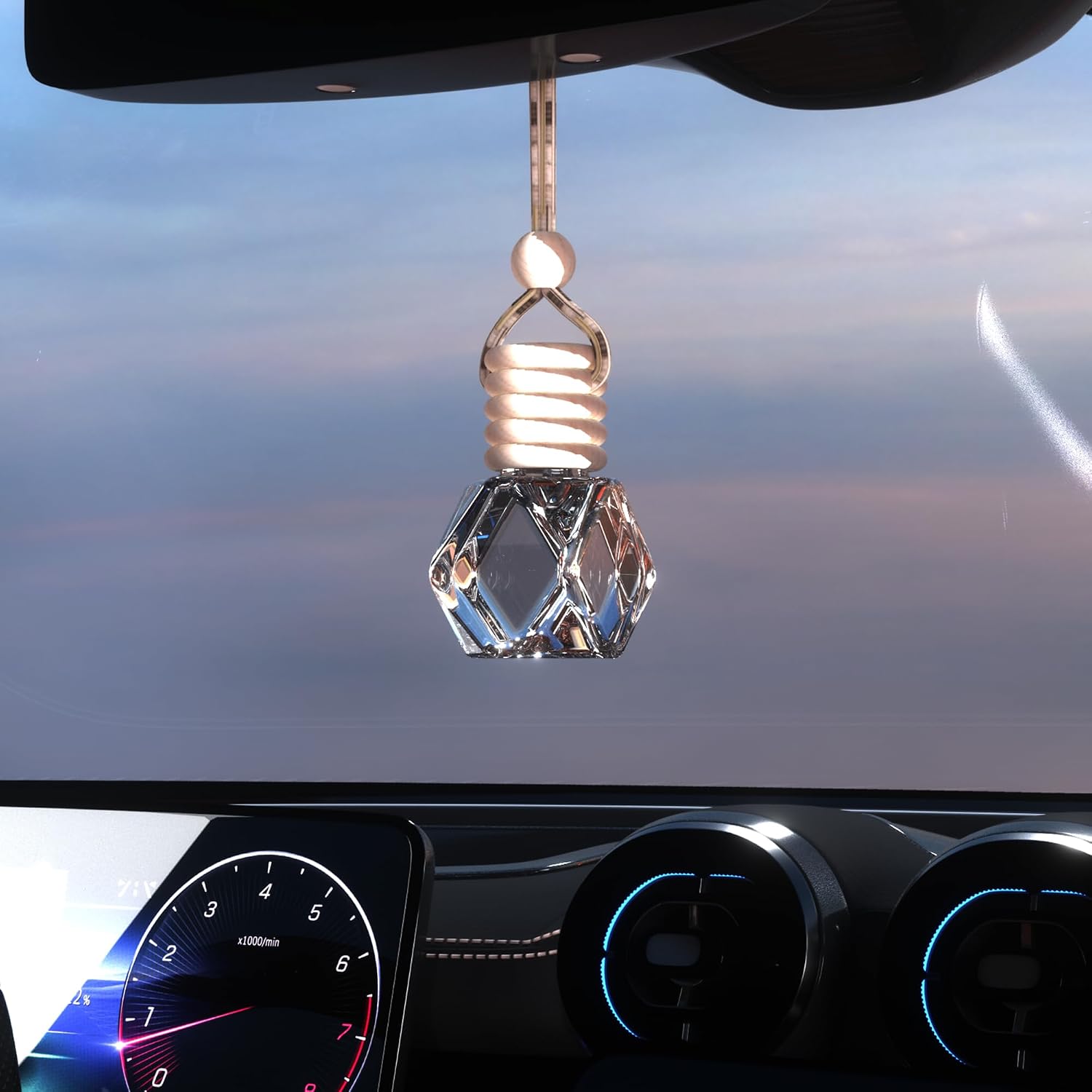 5 Pack 8 ml Empty Hanging Car Diffuser Bottles, Rhombic image 2