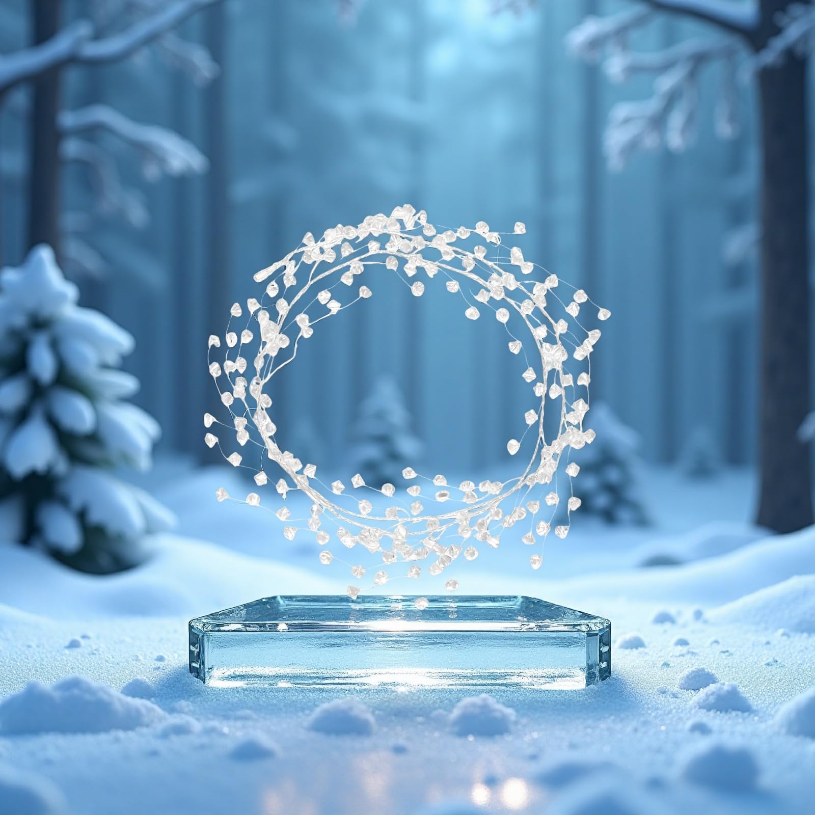 Acryl-Kristalltropfenperlen-Girlande, 150 cm Perlenschnur mit 45 Zweigen, Diamantschmuck-Deko, silberner Eisdraht für Hochzeit, Weihnachtsbaum, Tischdeko und DIY-Bastelprojekte