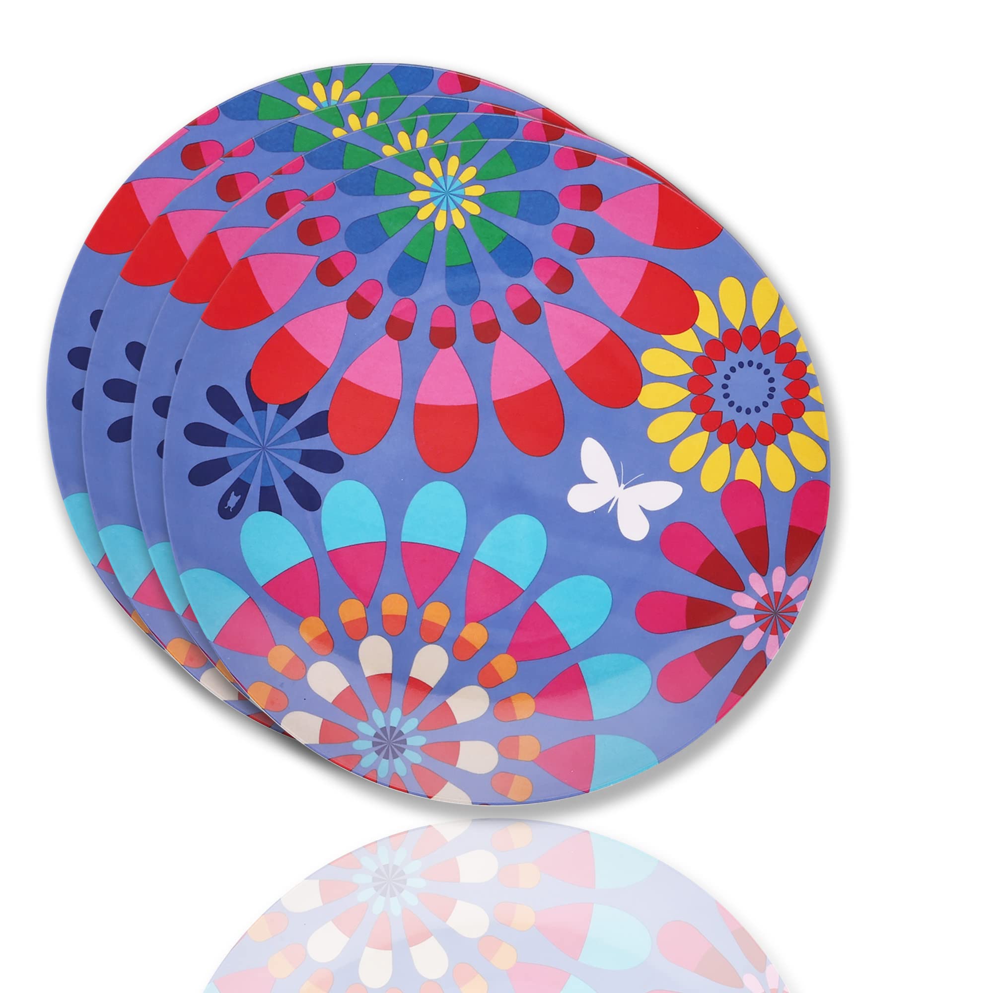 French Bull Plates - 4 Piece Set - Melamine Salad Plates