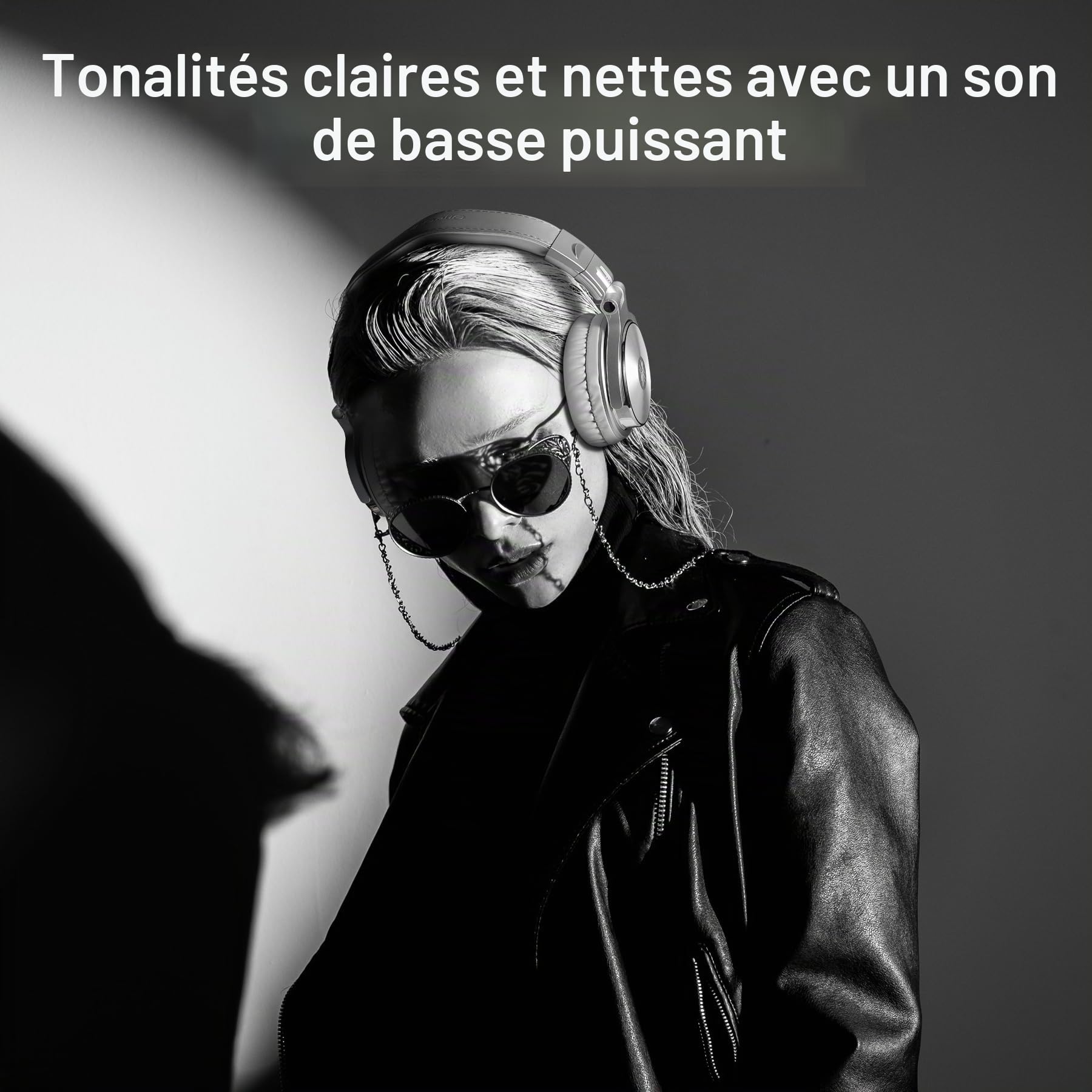 OneOdio Casque Supra-auriculaire avec câble, Pilote 50 mm, Son Basse, Jack 6,35 et 3,5 mm, Port de Partage, Casque DJ fermé pour Studio, Podcast, Moniteur, téléphone Portable, PC, MP3/4 (Pro-10 Gris