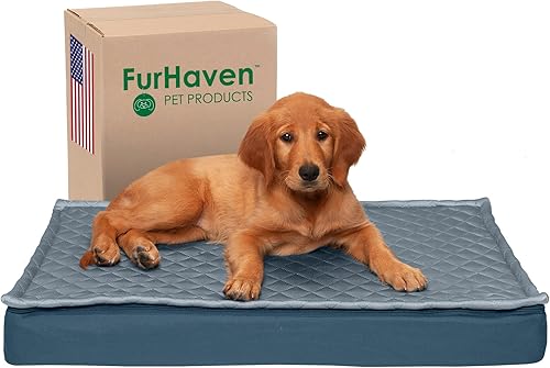 Miniatura 42 de Furhaven Pet – Colchón ortopédico de espuma tradicional para perros y gatos, varios estilos, tamaños y colores