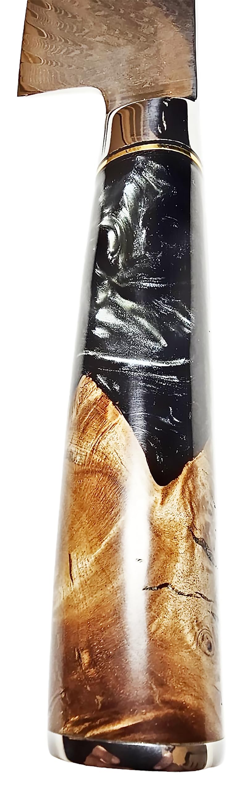 Chandler 7-Inch Santoku Knife - Ultra Sharp Blade, Anti-Rust Design, Professional Kitchen Knife in Damascus Steel - Premium Quality and Comfort Grip