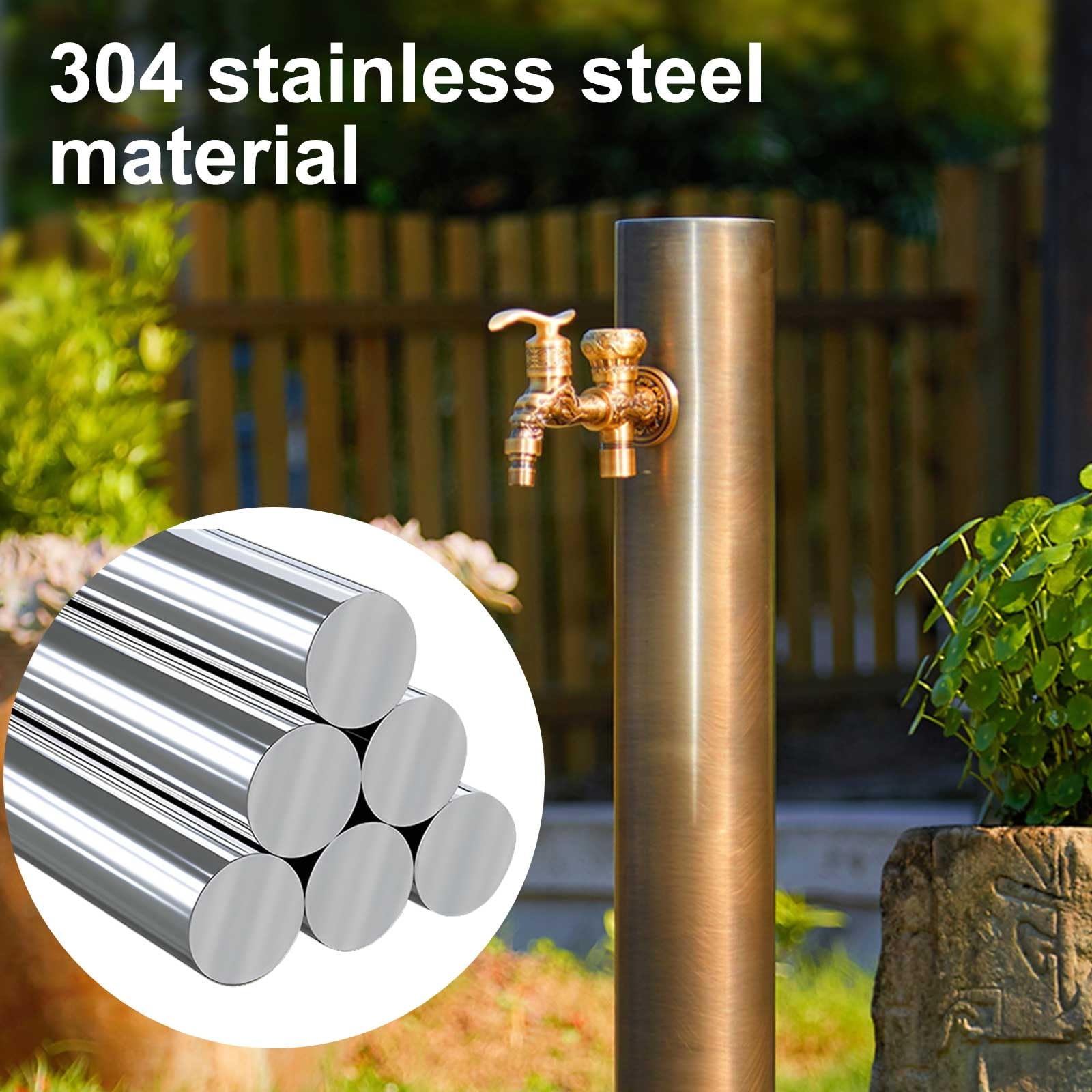 Esta Columna de Agua para jardín Vertical Exterior con Grifo y Pistola rociadora, hidrante de jardín anticongelante de 20 Pulgadas, solución de riego Resistente a la Intemperie
