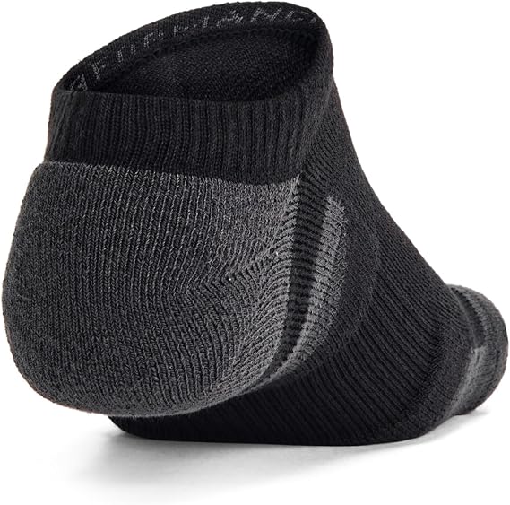 Under Armour 1386243-3-LG Unisex UA Perf Tech 6pk NS Black LG