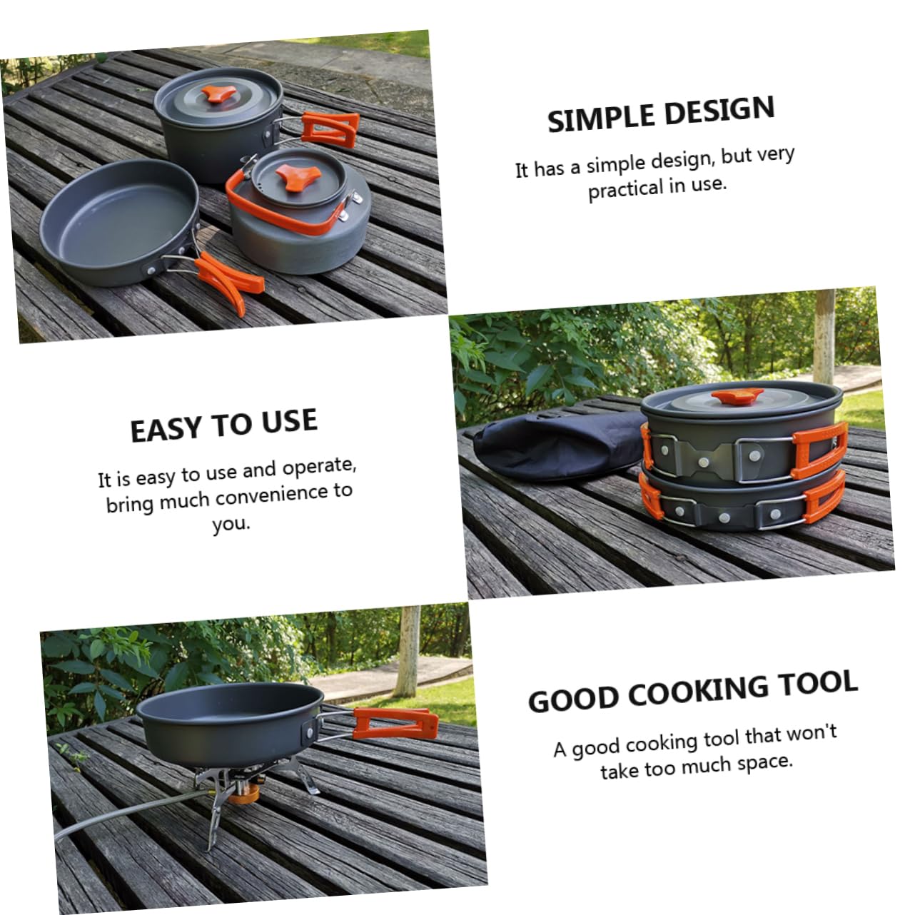 1juego Utensilios De Cocina para Camping Kit De Ollas De para Exteriores Senderismo y Actividades