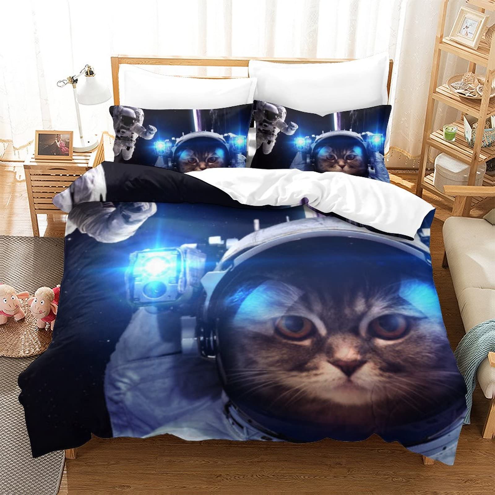 Housse de couette espace et galaxie 3D pour créer une ambiance cocooning dans la chambre