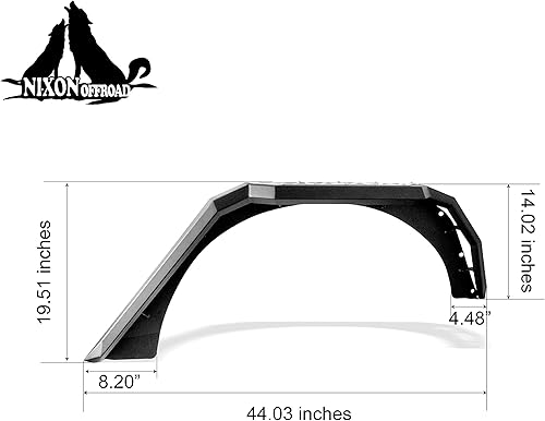Miniatura 4 de NIXON OFFROAD Guardabarros delantero y trasero de repuesto para Jeep Wrangler JK 2007-2018 de 4 puertas/2 puertas para todoterreno salvaje, para