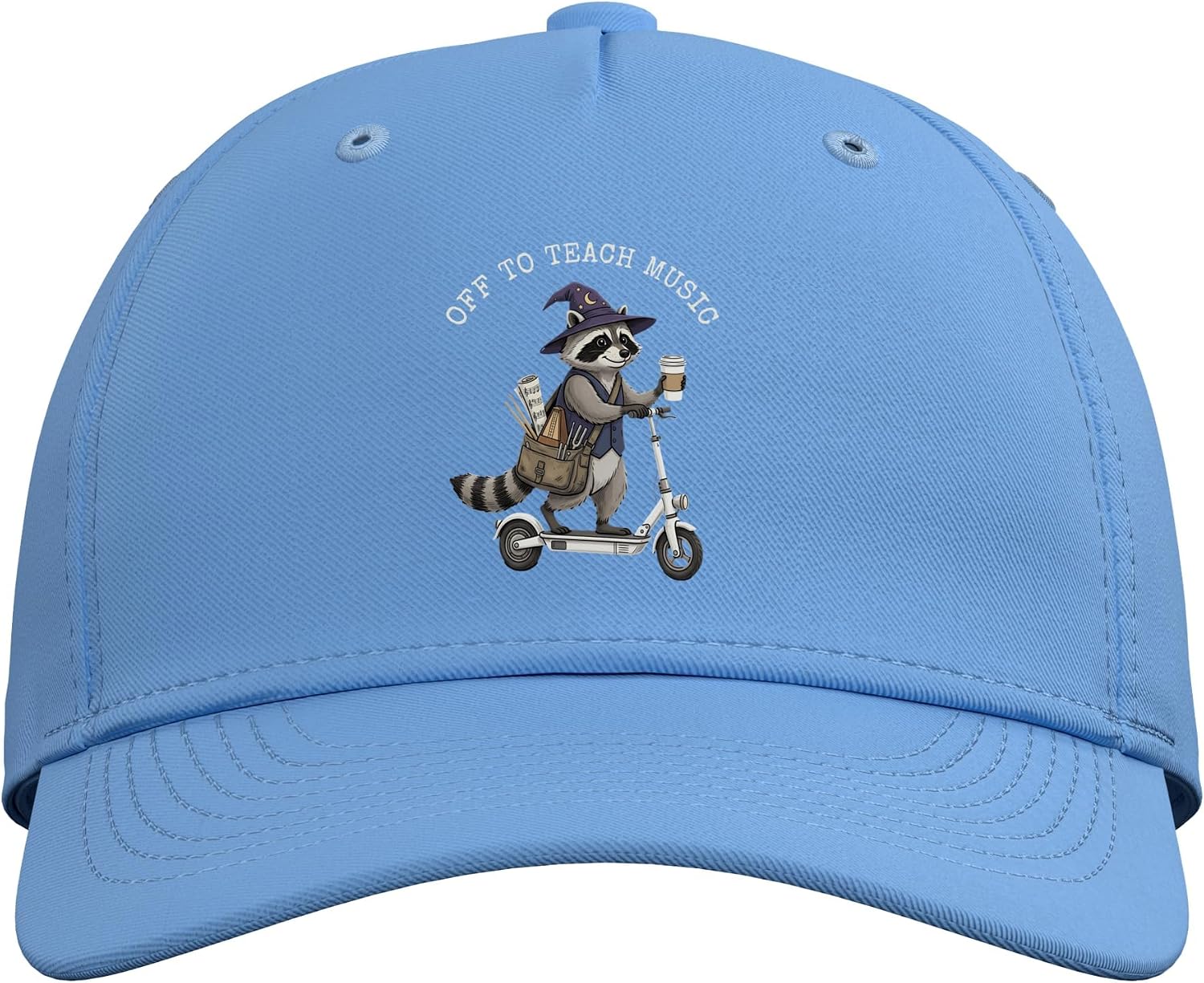 Off to Teach Music Back to School Funny Music Teacher Adjustable Baseball Hat image 2