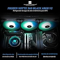 Vista 2 de Thermalright Frozen Notte 360 Negro ARGB V2 Enfriador de CPU de Refrigeración por Agua, Especificaciones del Enfriador de CPU 360 Negro