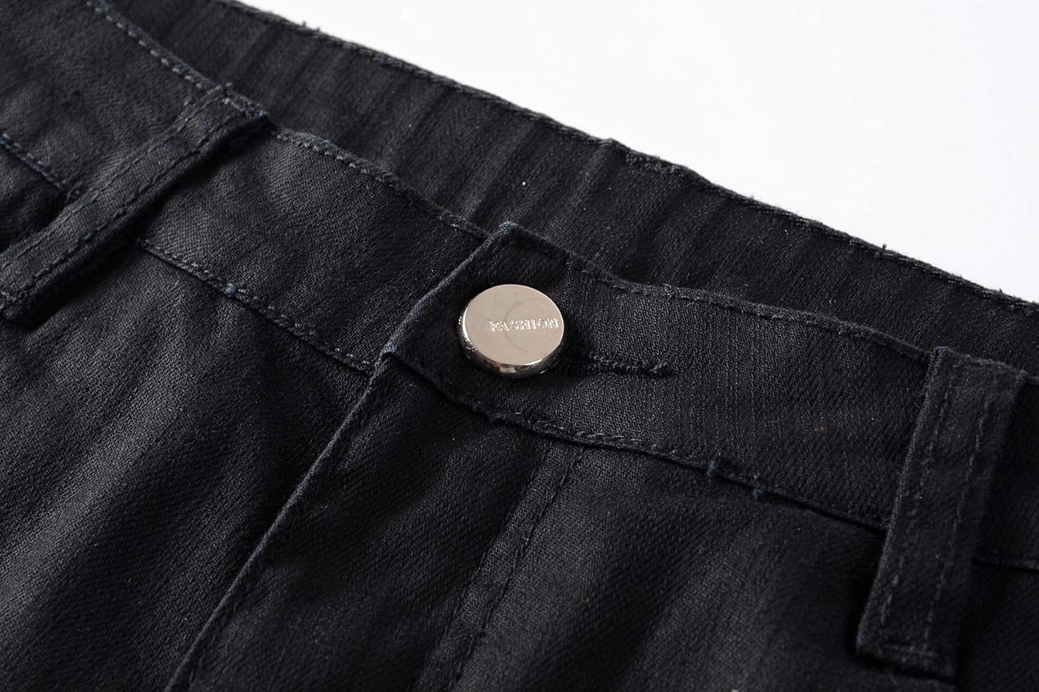 Men Ripped Jeans Fashion Slim Fit Traight Distressed Design Skinny Stretch Comfort Flex Waist Denim Pants - Image 4