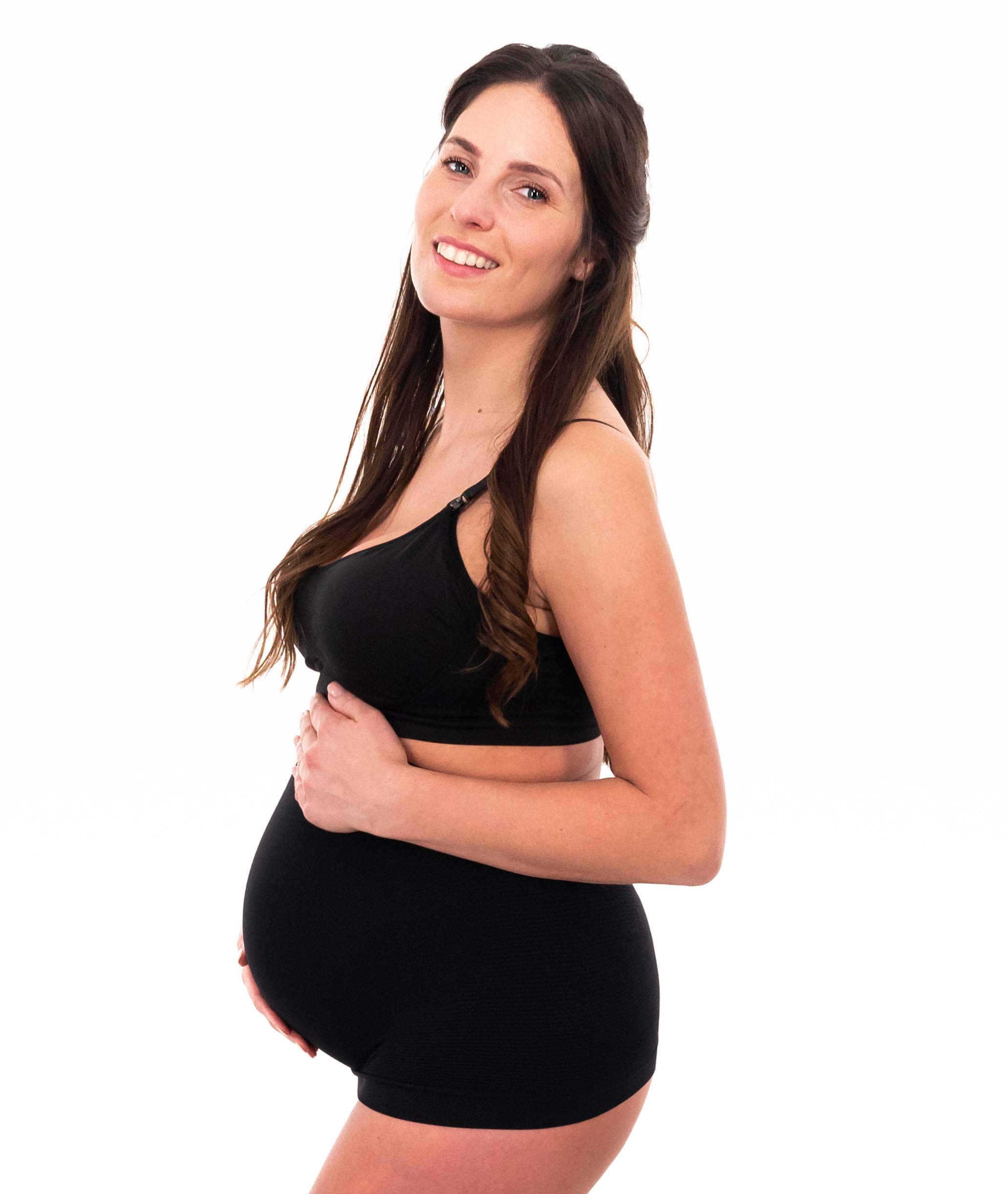 Fascia Premaman Herzmutter - 2 Pezzi Elastici Per Sostegno Gravidanza | Cintura Maternità In Cotone Comodo - Foto 9