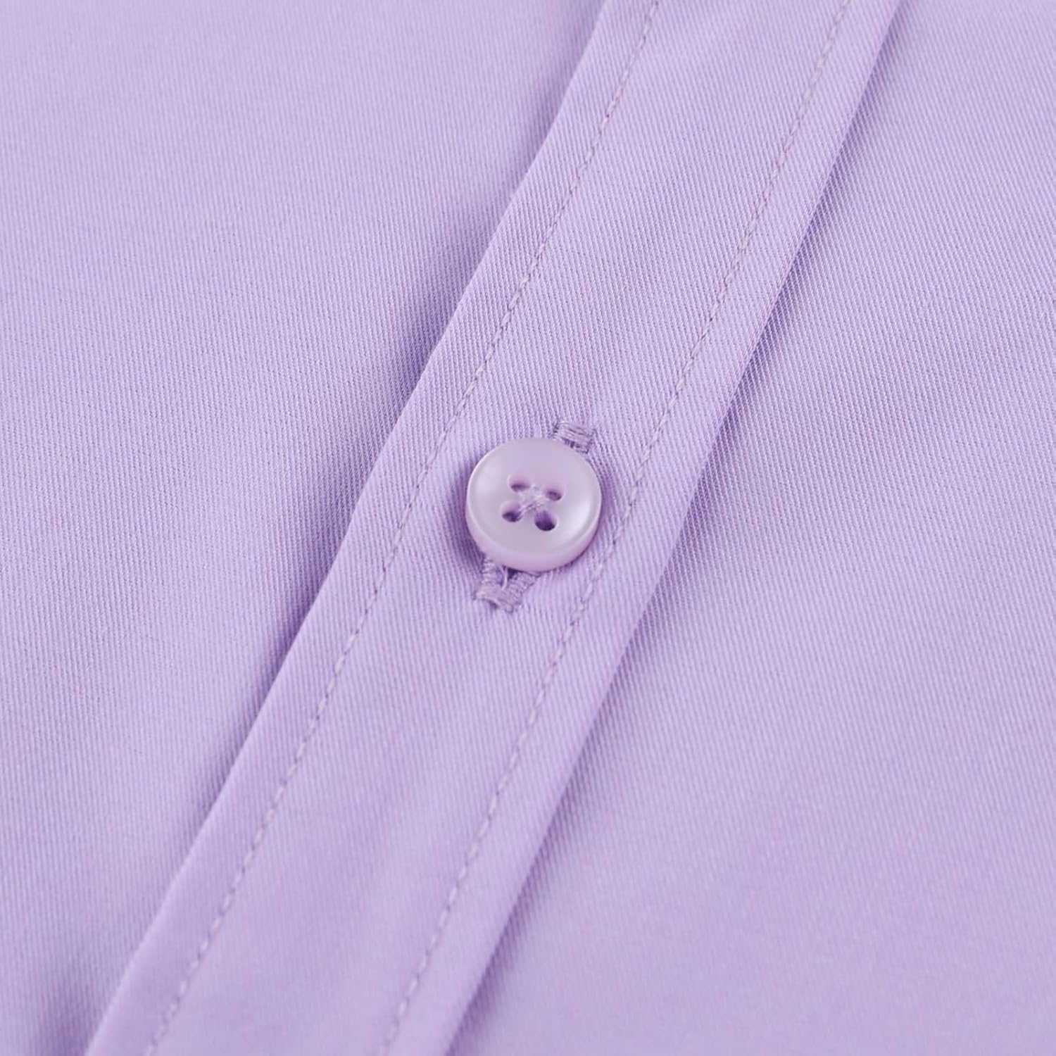 DILBYKE Boys’ Long Sleeve Dress Shirt Solid Button Down Uniform Uniform Woven Shirts with Tie - Image 6