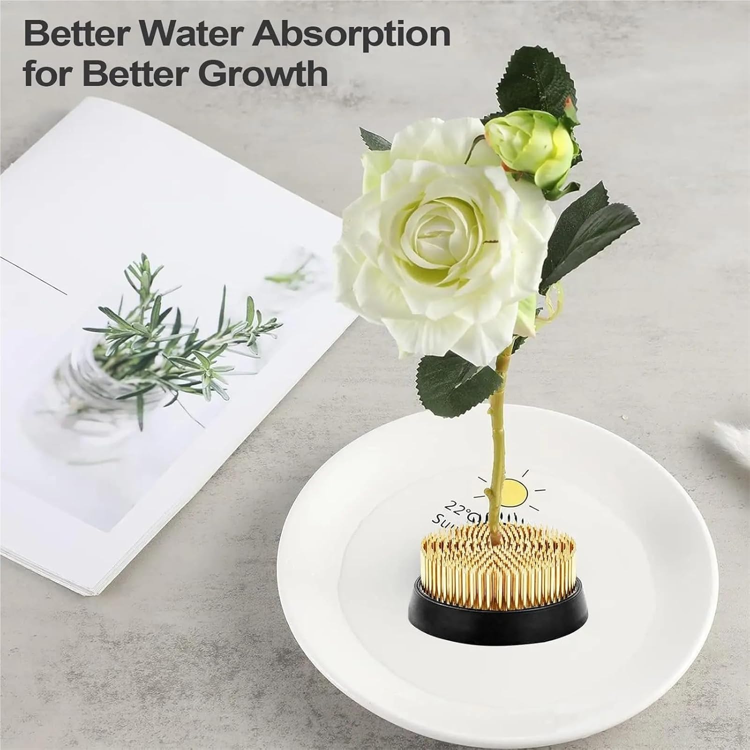 6 PCS Flower Frogs Frog Reusable Floral Arranging Tool Sturdy Copper Needle Arrangement Support