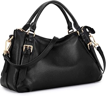 Womens Soft Genuine Leather Satchel Purses Top Handle Crossbody Bags Ladies Designer Medium Size Hobo Handbags