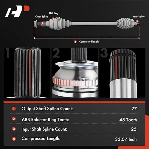 Miniatura 2 de A-Premium Conjunto de eje de eje CV compatible con modelos Kia y Hyundai - Sportage 2017-2021, Tucson 2016-2021 - Lado trasero del conductor o del