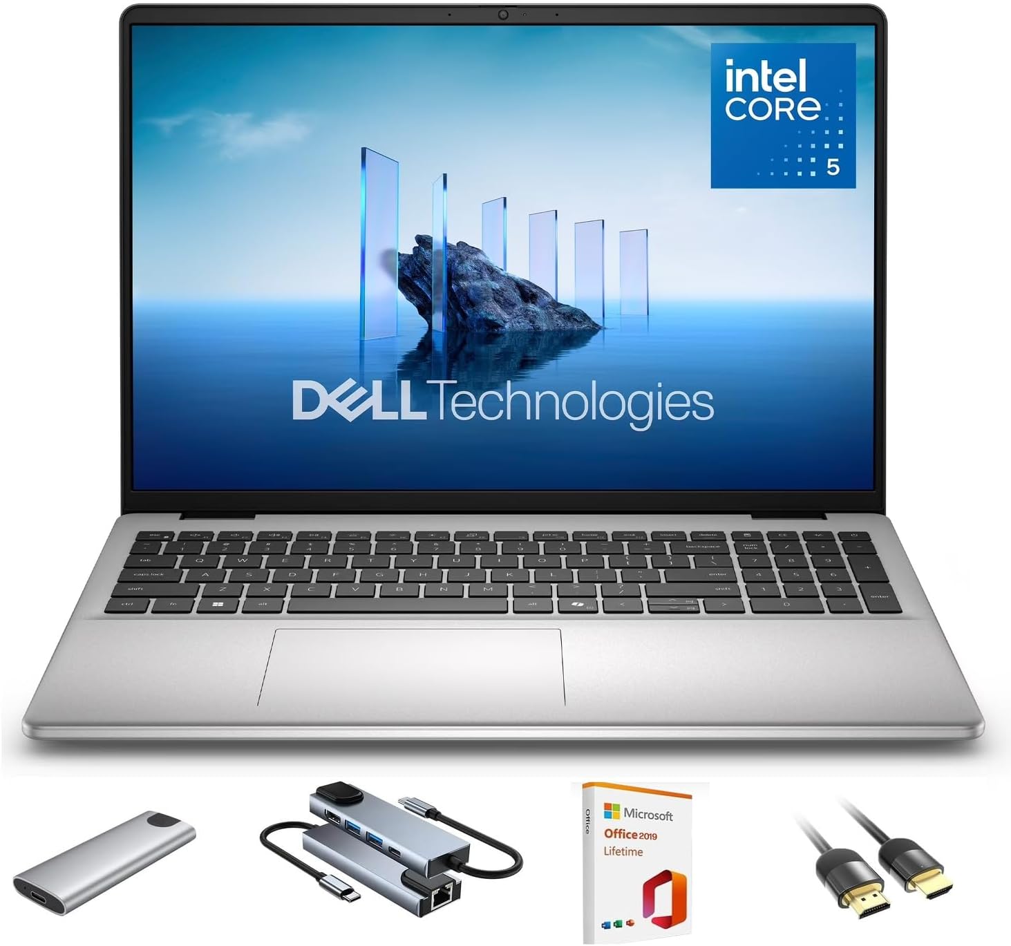 Dell 16" Touchscreen Laptop, Business & Student Laptop Computer, w/ Office Lifetime Win 11 Pro, Intel Core 5 120U, 16GB RAM, 1TB SSD, Copilot AI, Mytrix 3-in-1 External Storage, WiFi 6, Keypad, HDMI