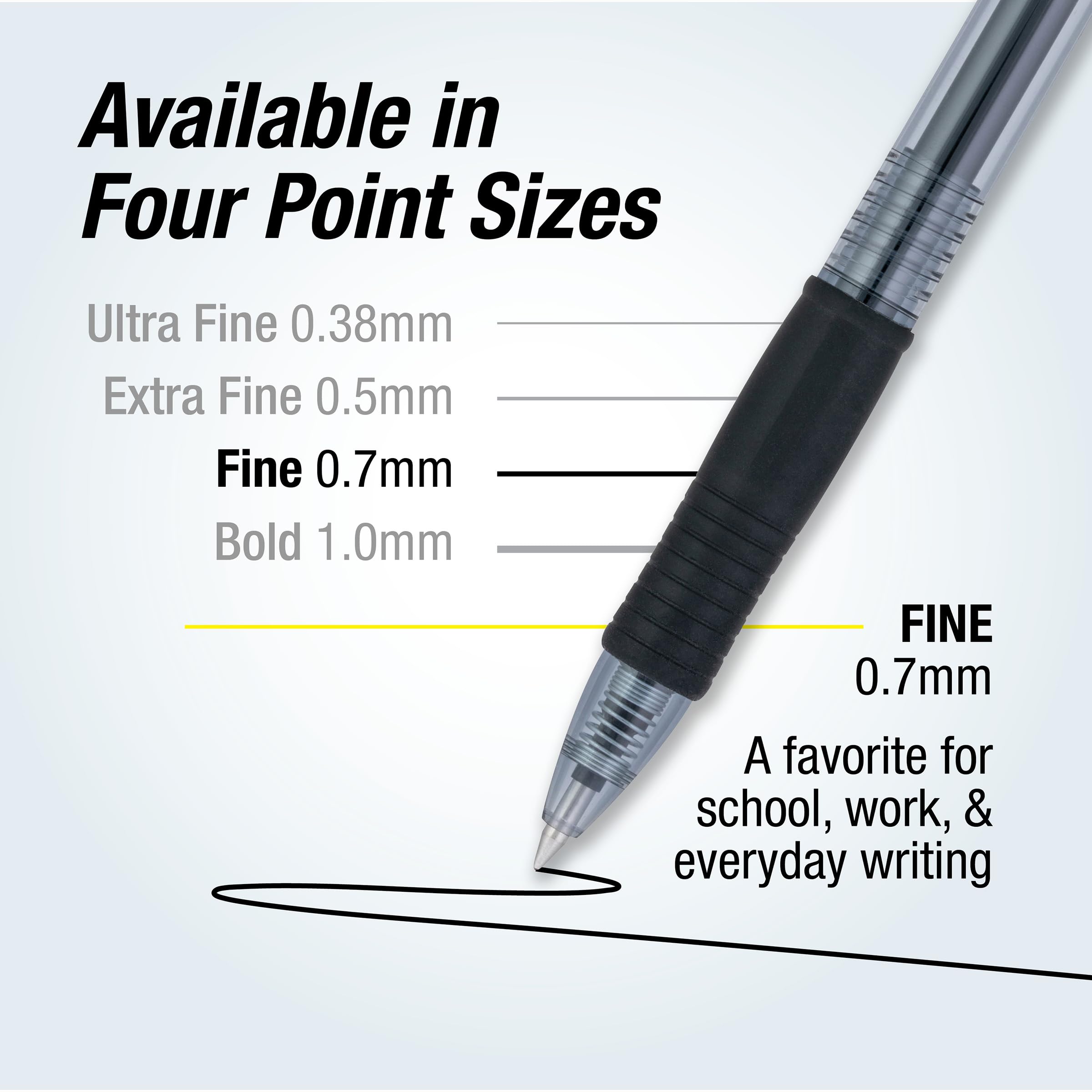 Pilot G2 Retractable Premium gel penne a sfera con inchiostro Punta fine 144 penne Black