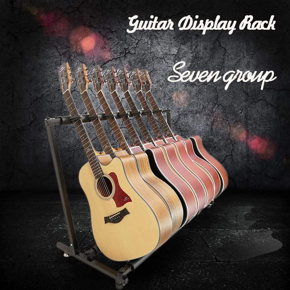 Wielokrotne stojaki na gitarze Folk Drewniane Gitara Elektryczna Pipa 7 Grupy Wieloosobowe Bass Piano Stand Stand Stand