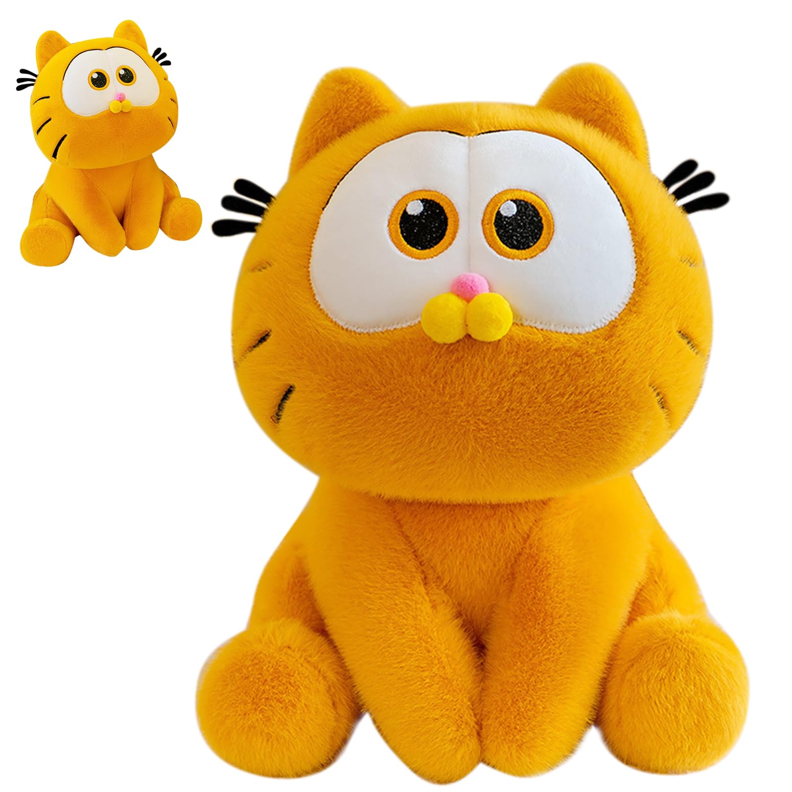 Powmag Gar-Field Peluche, 25CM Juguete de Peluche de Gato, Bebé Gar-Field Peluches, Lindo Peluche Naranja, Regalo De Cumpleaños para Niños, Niñas, Fanáticos