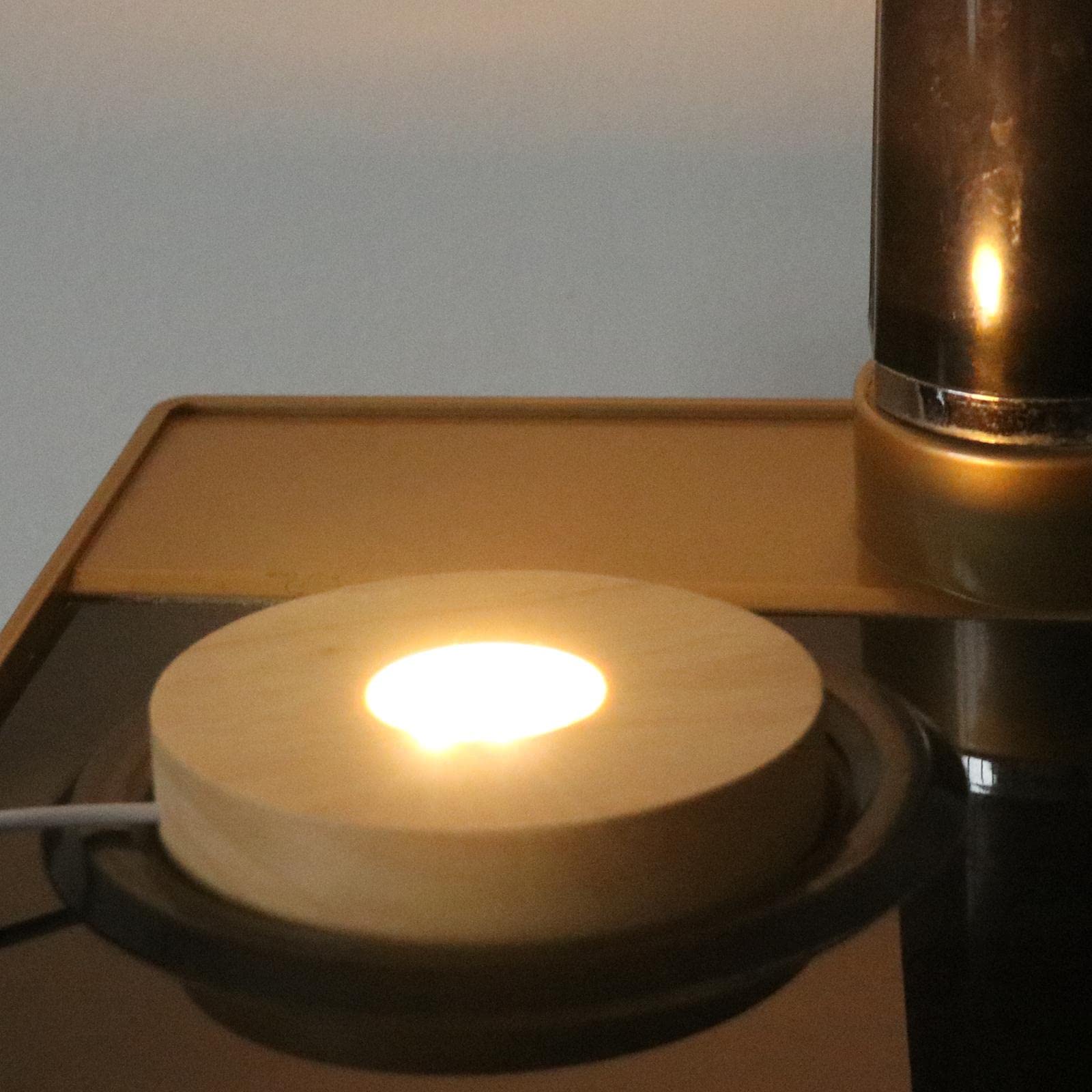 Wooden Round LED Light Base Display Stand Lamp for Crystals Ball Warm Light | Home & Garden | Lamps, Lighting & Ceiling Fans | Night Lights-image-32