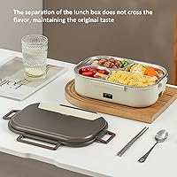Vista 3 de Fiambrera eléctrica para coche/camión/hogar, calentador de alimentos portátil, lonchera eléctrica para hombre, calentador de caja de almuerzo