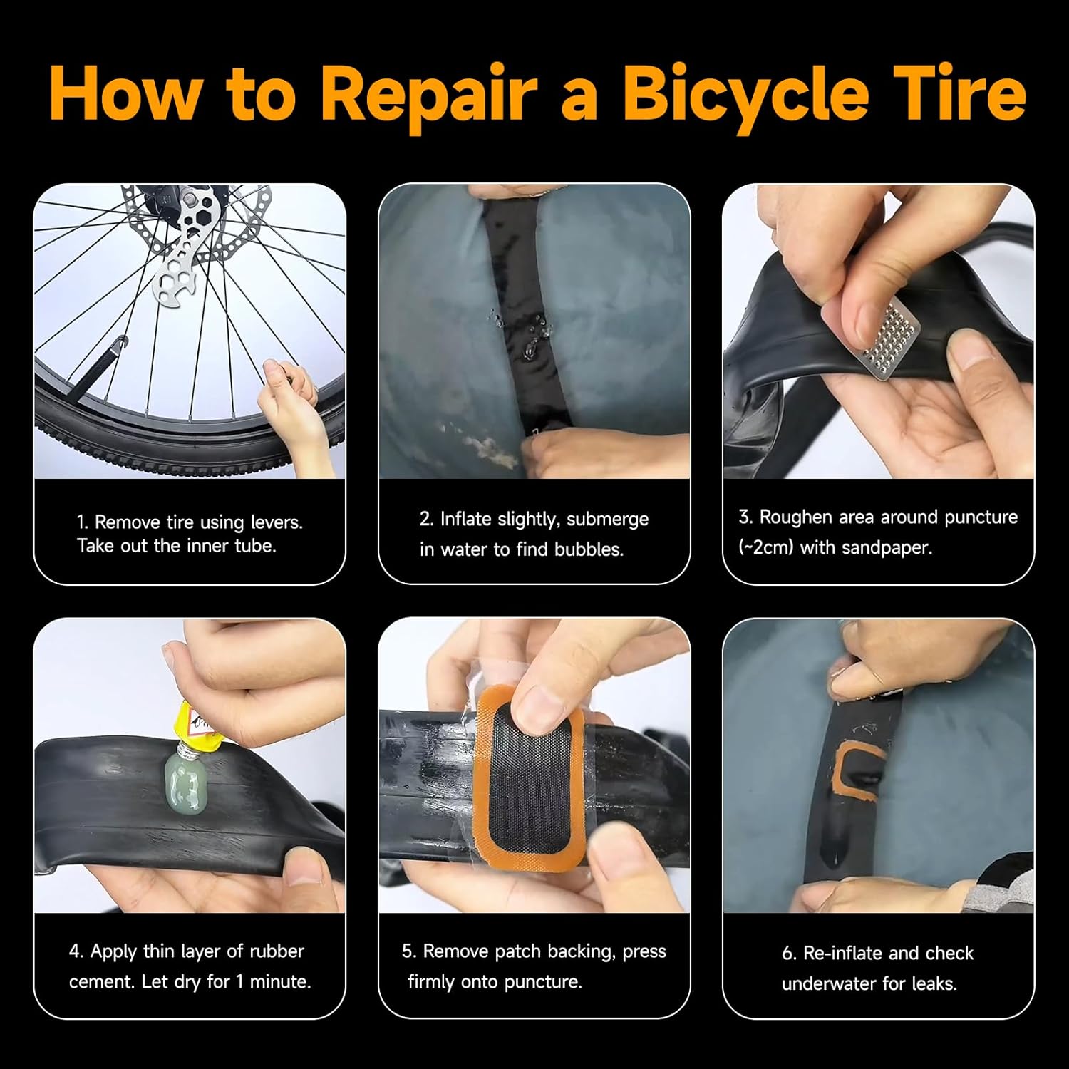 Tire Repair Kit with Air Compressor - ZGWATO Motorcycle Flat Tire Repair Kit, Tire Patch Kit to Fix Punctures and Plug Flats, Universal Tire Repair Tools for Car, Truck, Jeep, ATV, Tractor, Trailer