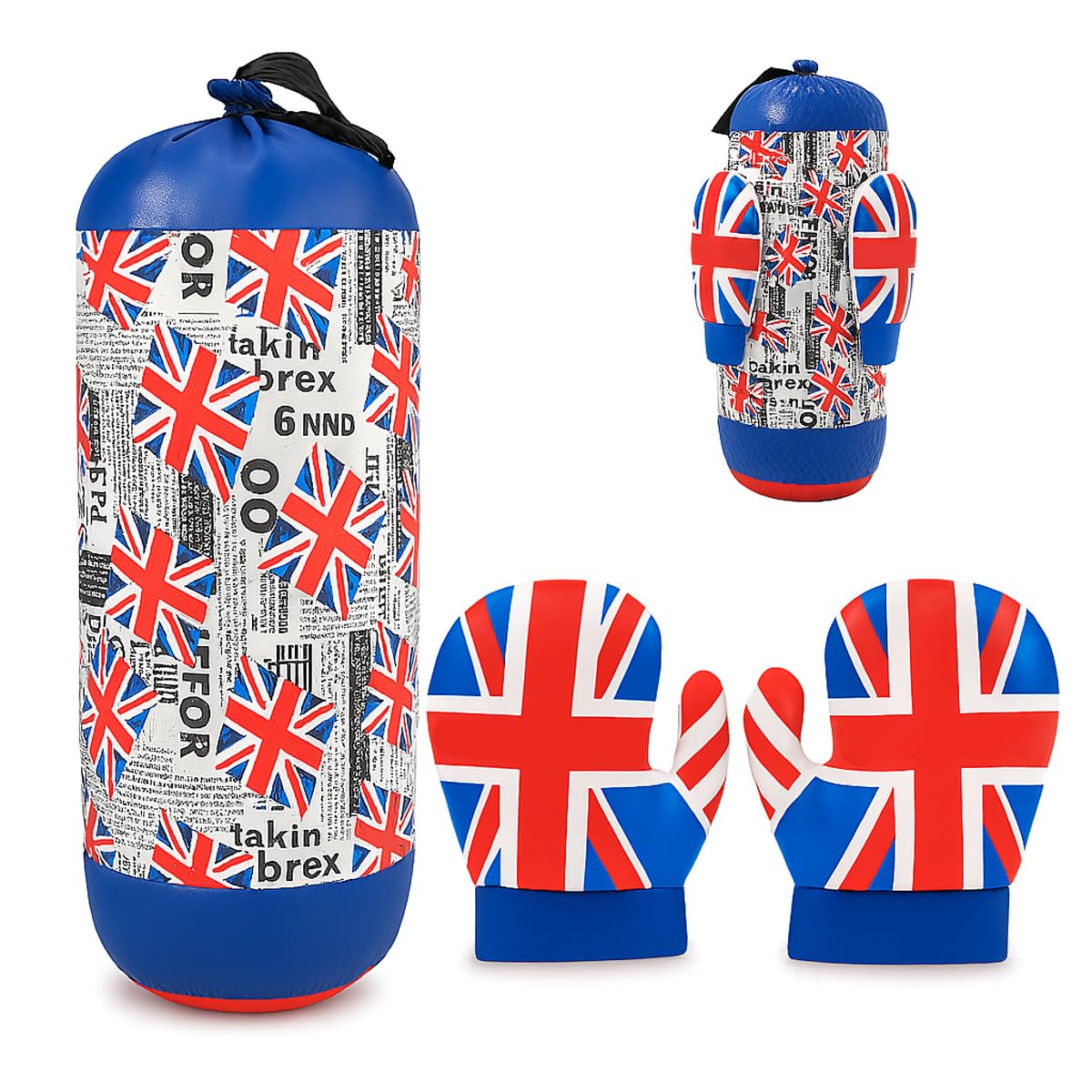 Xwin Sportseries Kids Punching Bag and Gloves Set, 16.5 Hanging Boxing Bag Toy for Indoor Outdoor Sports Toy for Boys & Girls Fun Fitness Training Equipment for Children Ages 3+