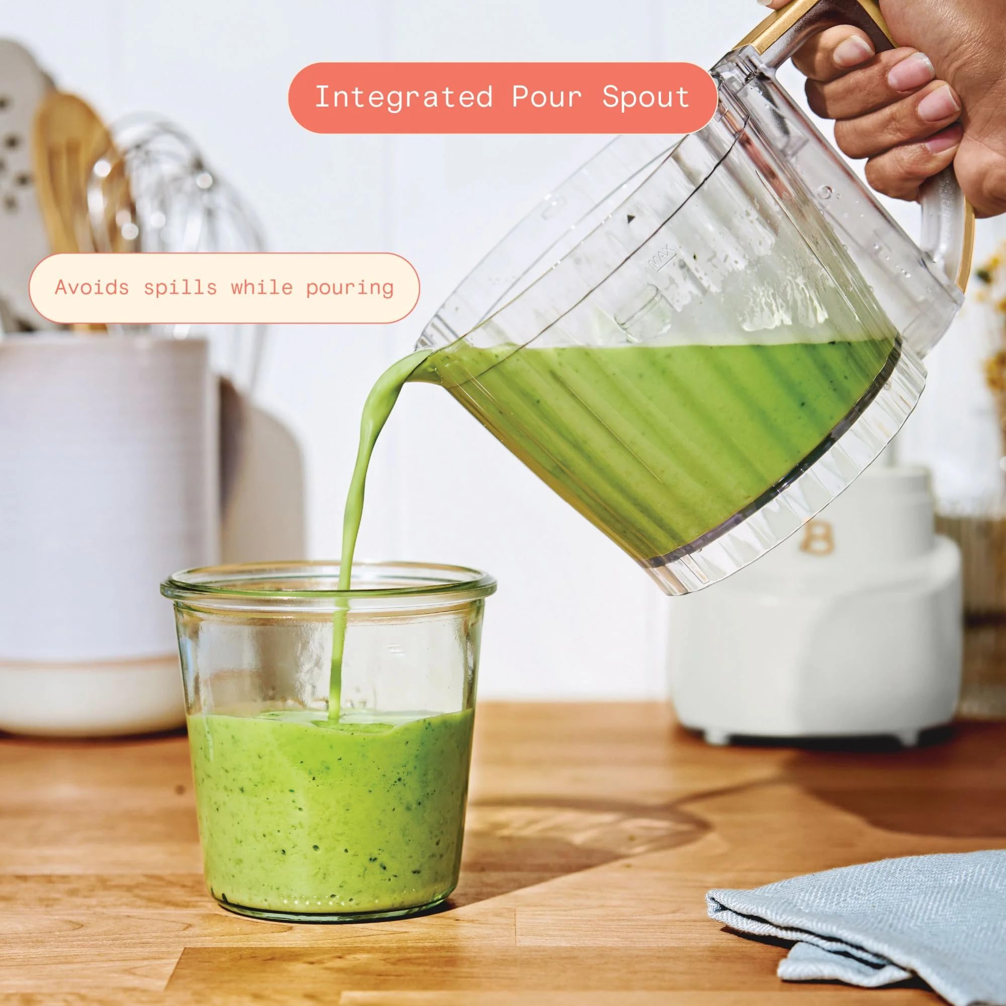 Beautiful 3-Cup Food Chopper, Electric Mini Processor with Plastic Bowl, BPA-Free, Stainless Steel Blade, Dishwasher Safe, Compact Touch Control Kitchen Appliance Powerful 250-Watt (White Icing)