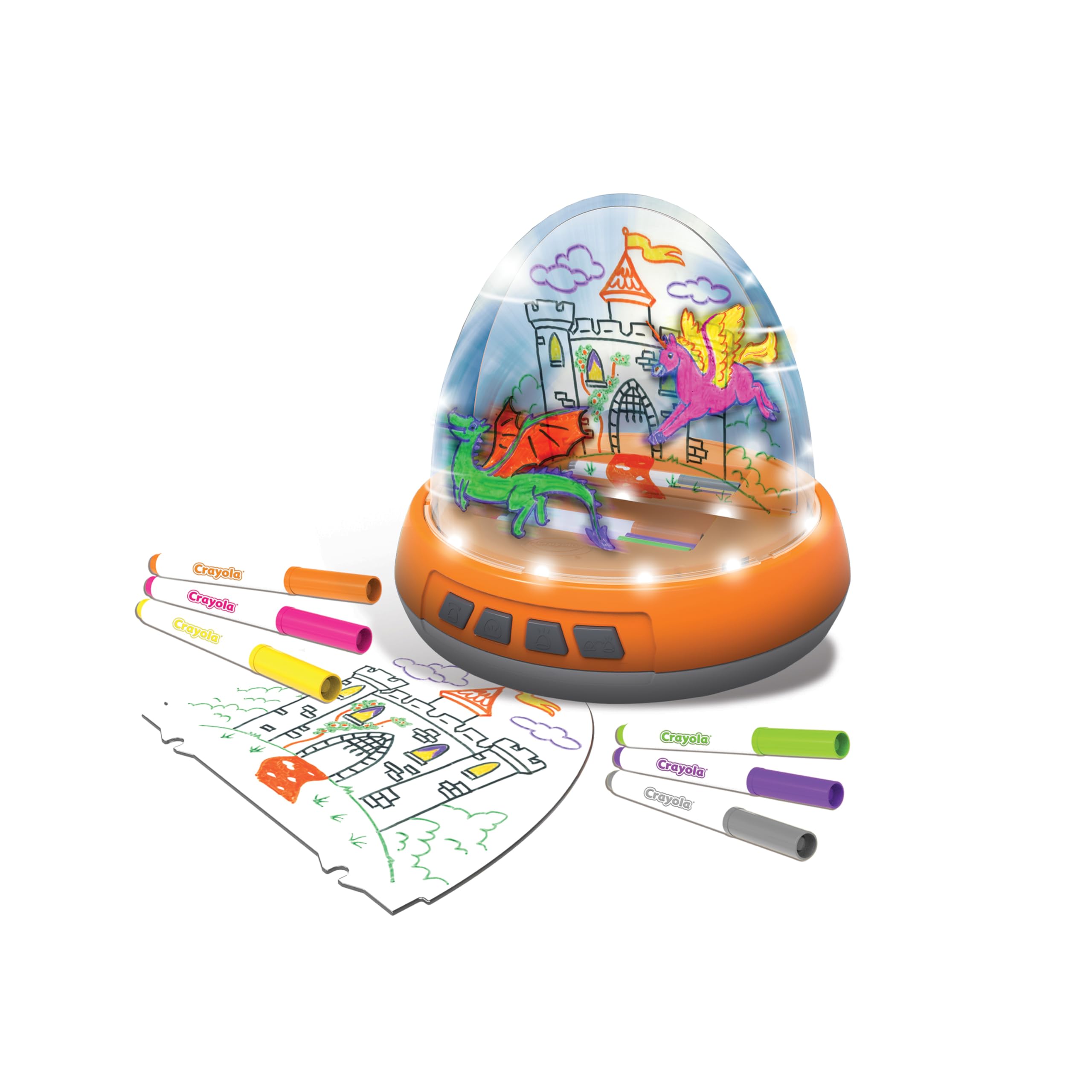 CRAYOLA - Esfera Luminosa, Juego Motorizado con Luces y Movimiento para Crear Dibujos en dos Niveles, Actividad Creativa y Regalo para Niños, a partir de 6 años, 25-5985
