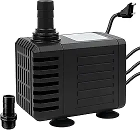 Bomba Submersa 1000L/H Lagos Bombinha Recalque Fontes Aquários Cascata Chafariz Motor Água Doce Salgada Marinho Fonte Hidroponia Aquaponia - 110v 220v (110, Volts)