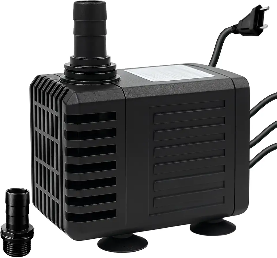 Bomba Submersa 1000L/H Lagos Bombinha Recalque Fontes Aquários Cascata Chafariz Motor Água Doce Salgada Marinho Fonte Hidroponia Aquaponia - 110v 220v (110, Volts)