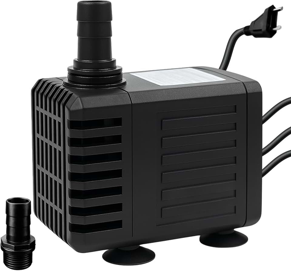 Bomba Submersa 1000L/H Lagos Bombinha Recalque Fontes Aquários Cascata Chafariz Motor Água Doce Salgada Marinho Fonte Hidroponia Aquaponia - 110v 220v (110, Volts)