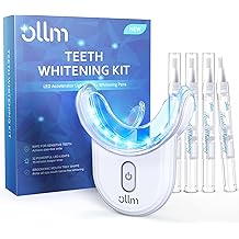 Teeth Whitening Kit with LED Light - White Sensitive Tooth 35% Carbamide Peroxide Gel Pen Dental Mouth Trays Whitener Professional Bright Brace Product System for Home Work Travel