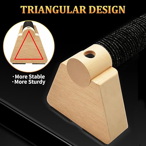 Miniatura 2 de Parallettes Bars - Equipo de calistenia de madera para entrenamiento de pie, barras de empuje y barra de calistenia - Barras de pie de mano y asas