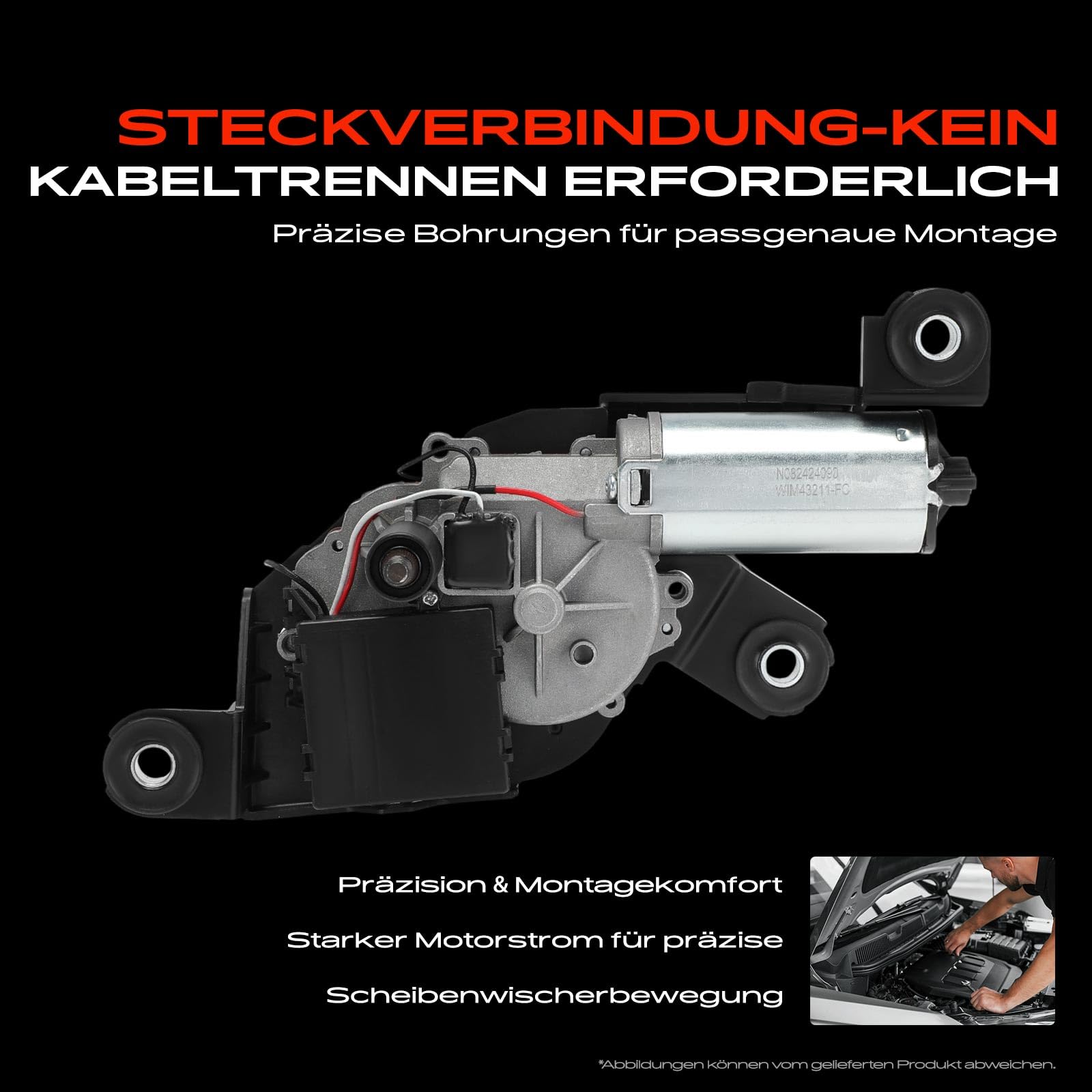 Frankberg Wischermotor Heckwischermotor Kompatibel mit X3 E83 2.0L-3.0L X3 E83 xDrive18 xDrive20 xDrive25 xDrive30 2.0L-3.0L Replace# 67636917907