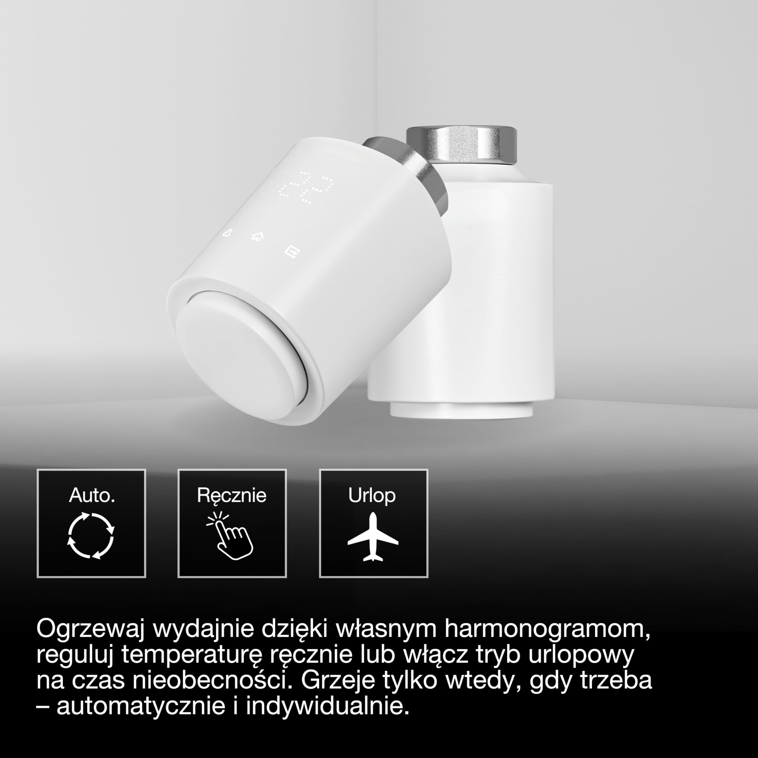 OSRAM Smart+ WIFI termostat grzejnikowy, IP20, tworzywo sztuczne, biały, 3 sztuki w opakowaniu