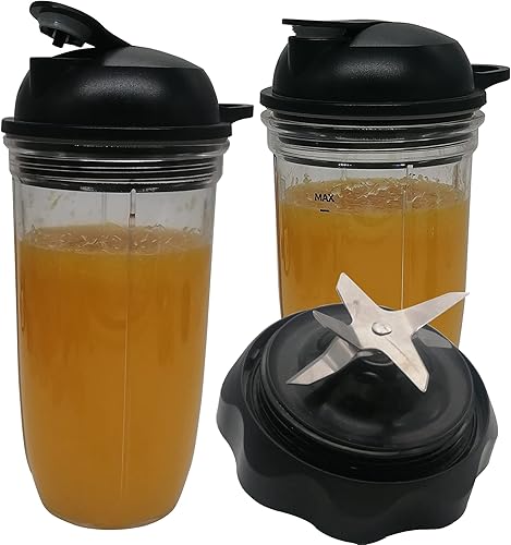 Miniatura 9 de Cuchilla extractora Easy Twist con taza de 24 onzas y tapa para NutriBullet Blender Combo(NBF10500NBF70500ZNBF30400ZZNBF30500ZNBF50400) (1, taza de