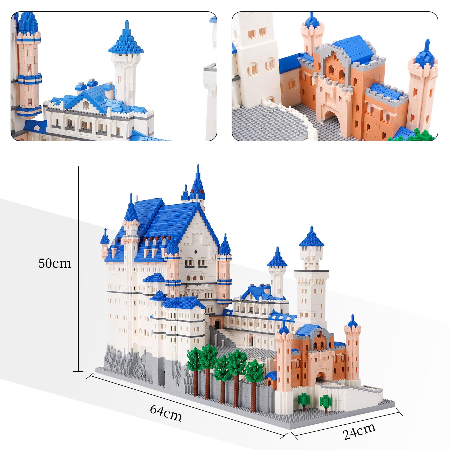 Amazon.co.jp: LULUFUN マイクロブロック 白鳥の城 ブロックセット