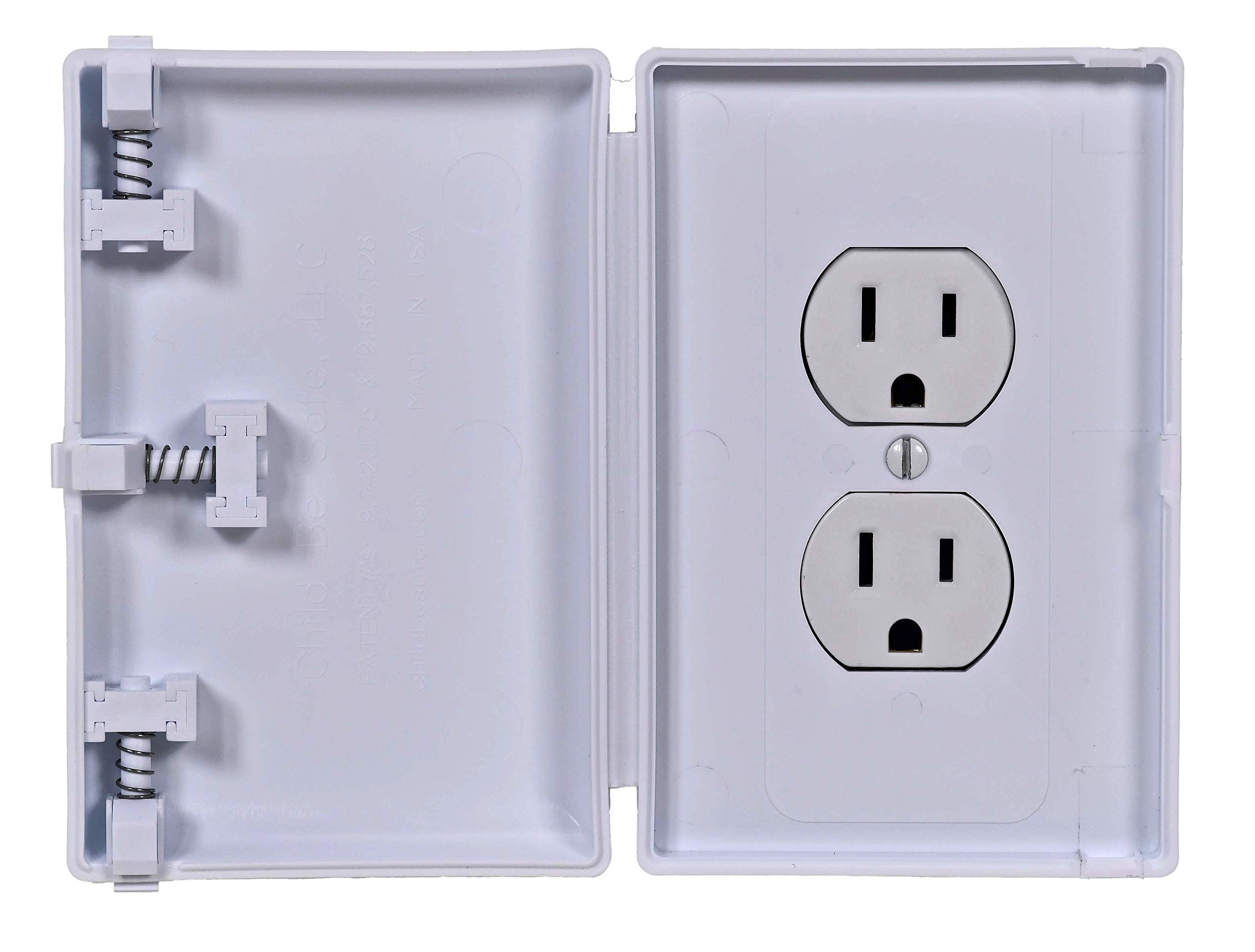 Baby and Toddler Resistant Electrical Safety Cover Guard for Home and Business, Traditional Outlet (White, Single Unit)
