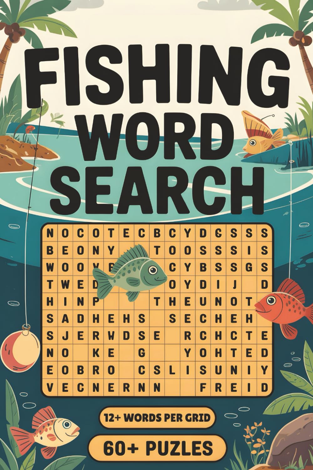 Fishing Word Search Puzzle Book: 60+ Brain Teasers for Anglers & Fishing Enthusiasts: Fish Species, Tackle & Angling Techniques | 120+ Pages | 60+ ... Challenge | Perfect Gift for Fishermen
